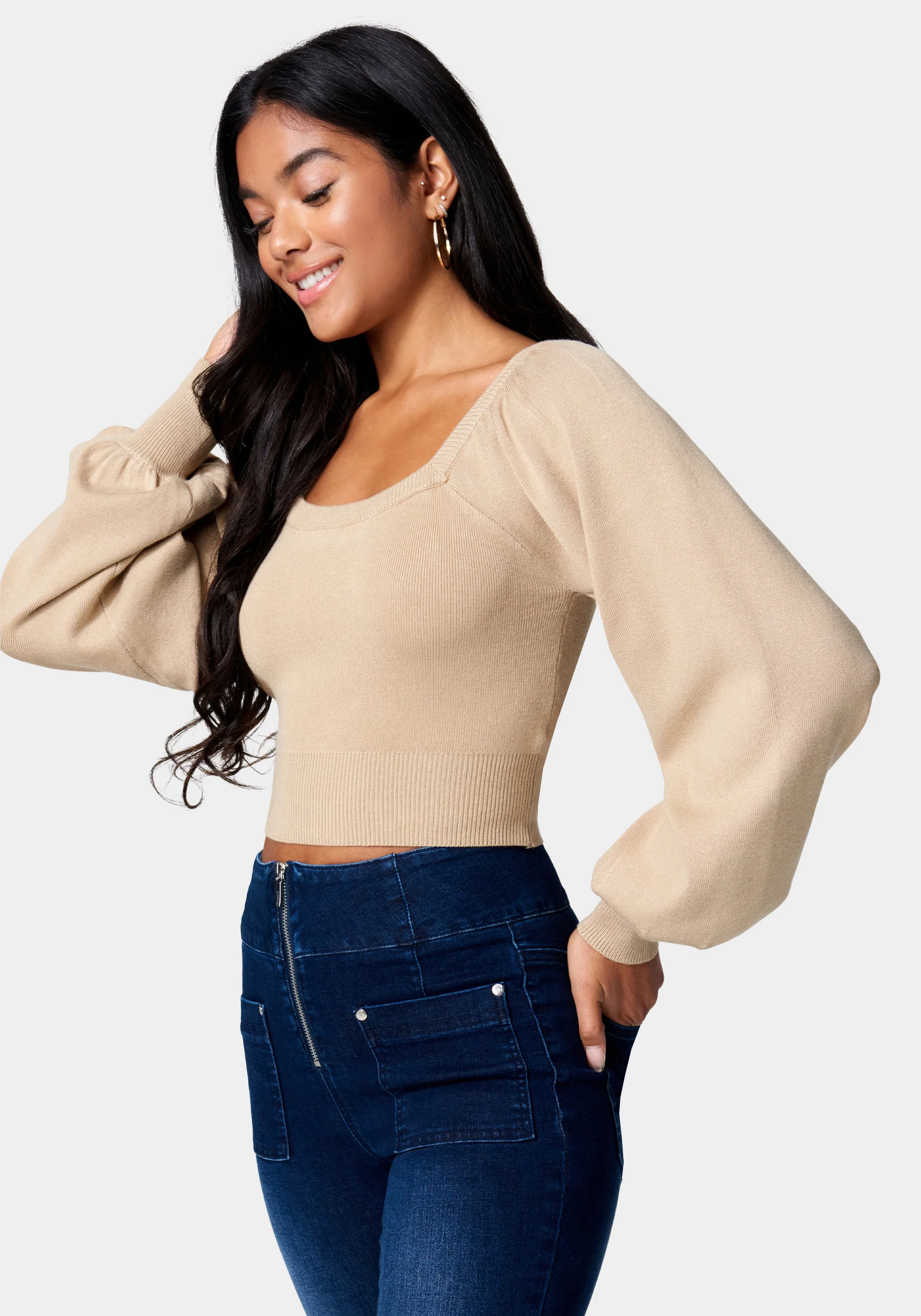 Puff Sleeve Sweater - Image 2