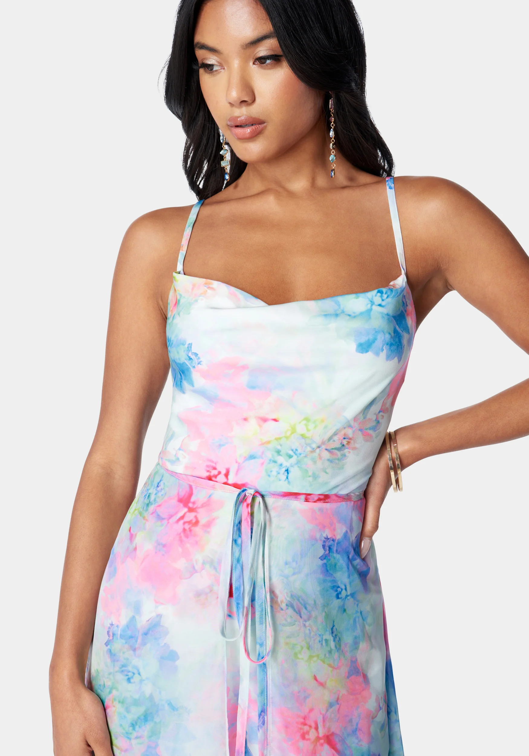 Removable Printed Long Skirt Romper - Image 4