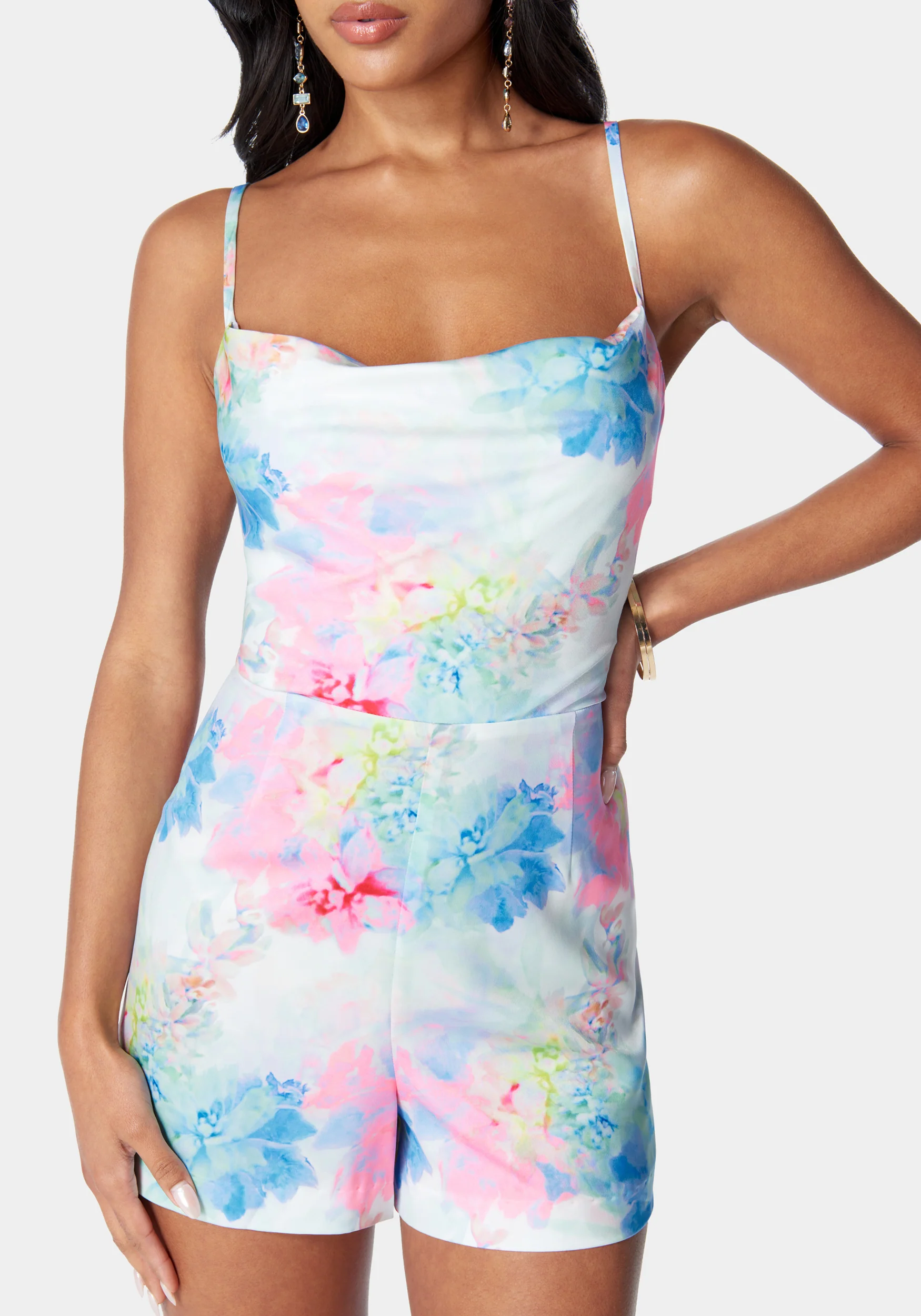 Removable Printed Long Skirt Romper - Image 5