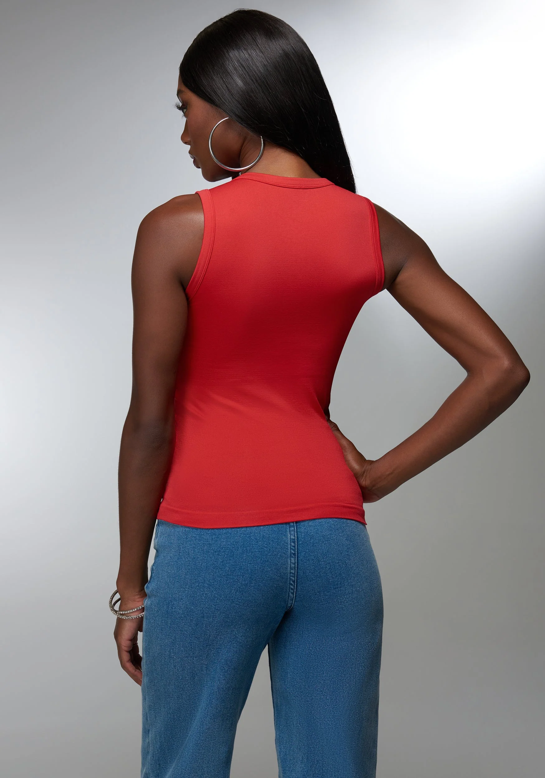Rhinestone Logo Double Front Tank - Image 3