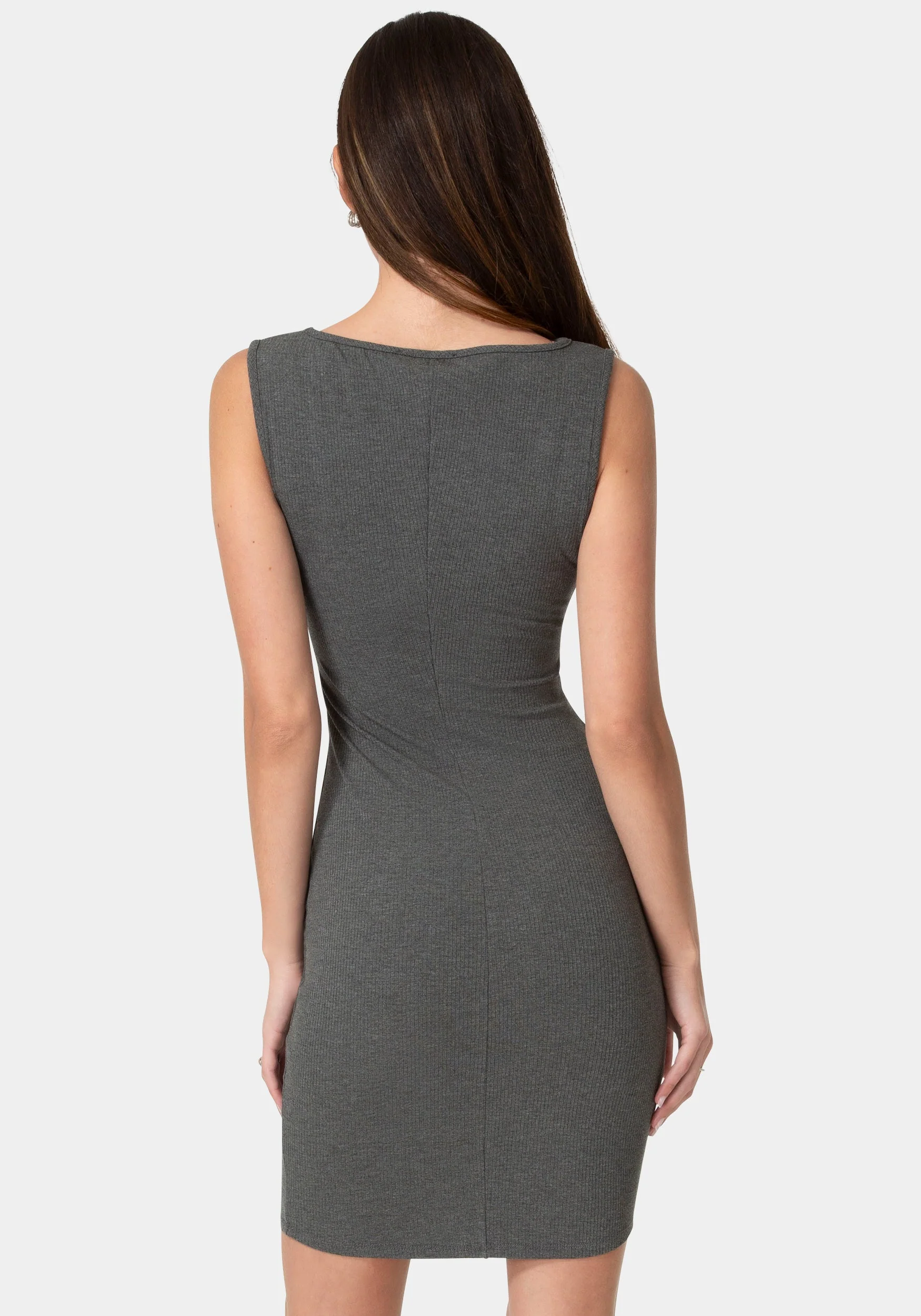 Ribbed Boatneck Mini Dress - Image 3
