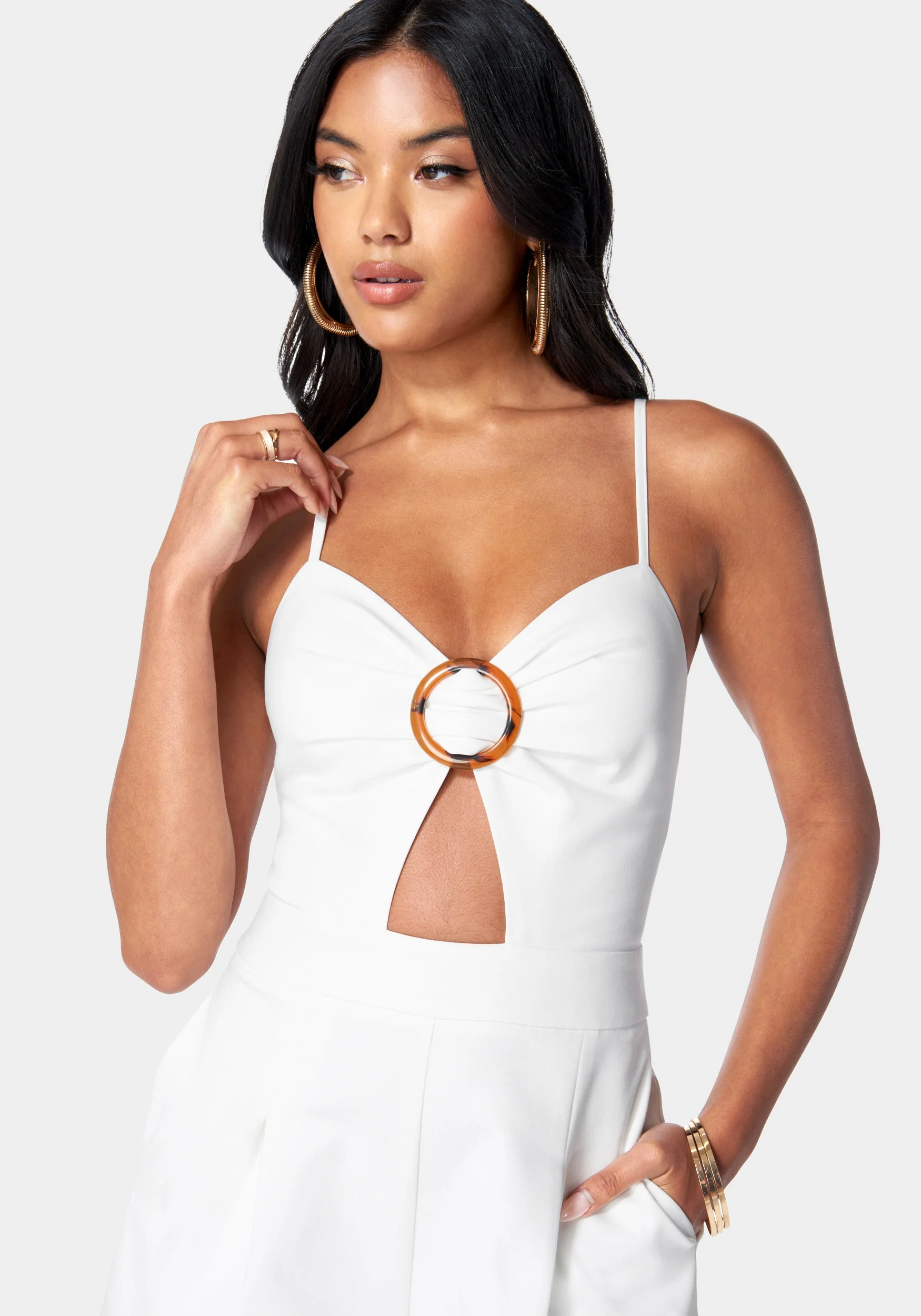 Ring Front Keyhole Romper - Image 4