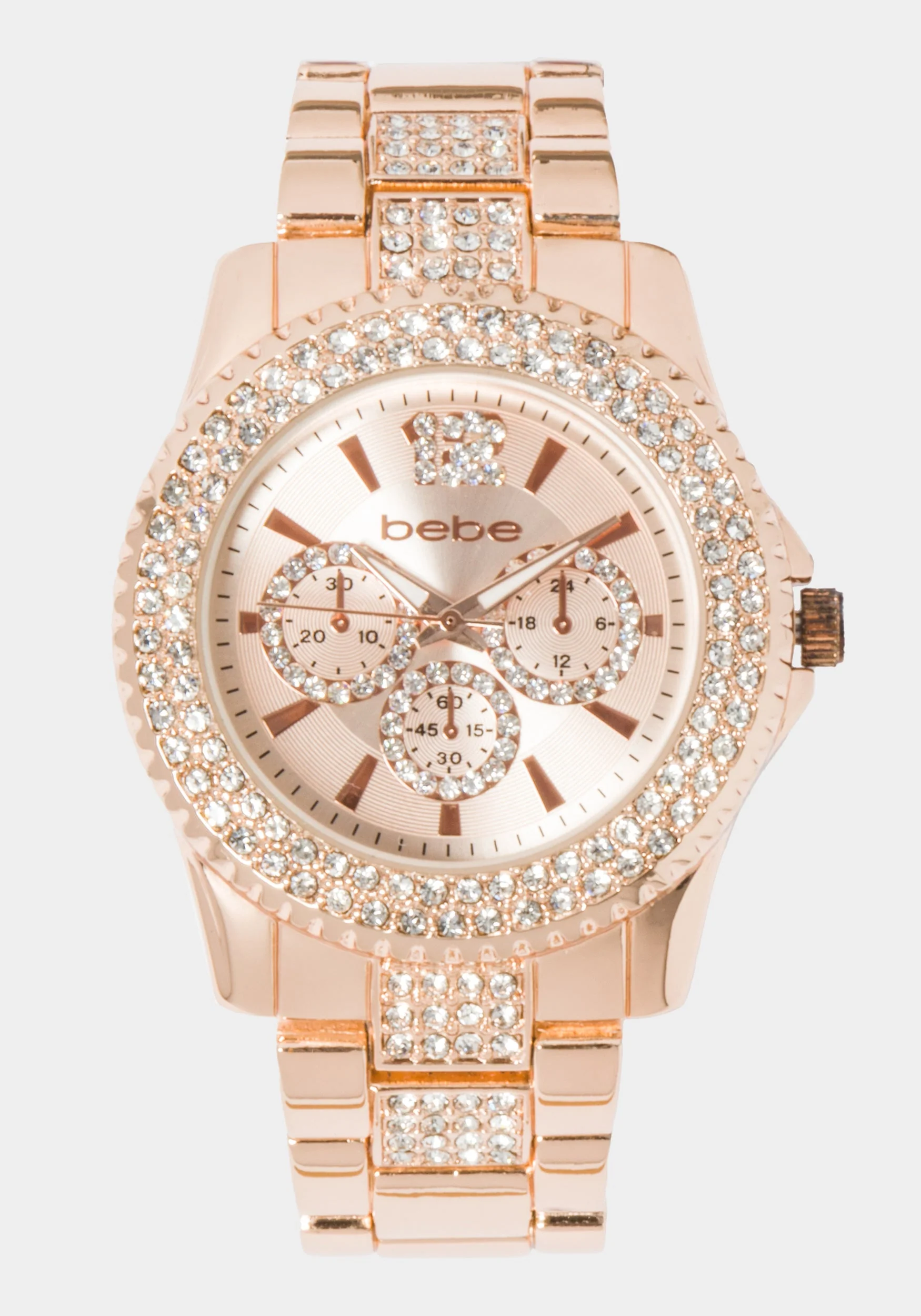 Rose Dial Crystal Bezel Watch