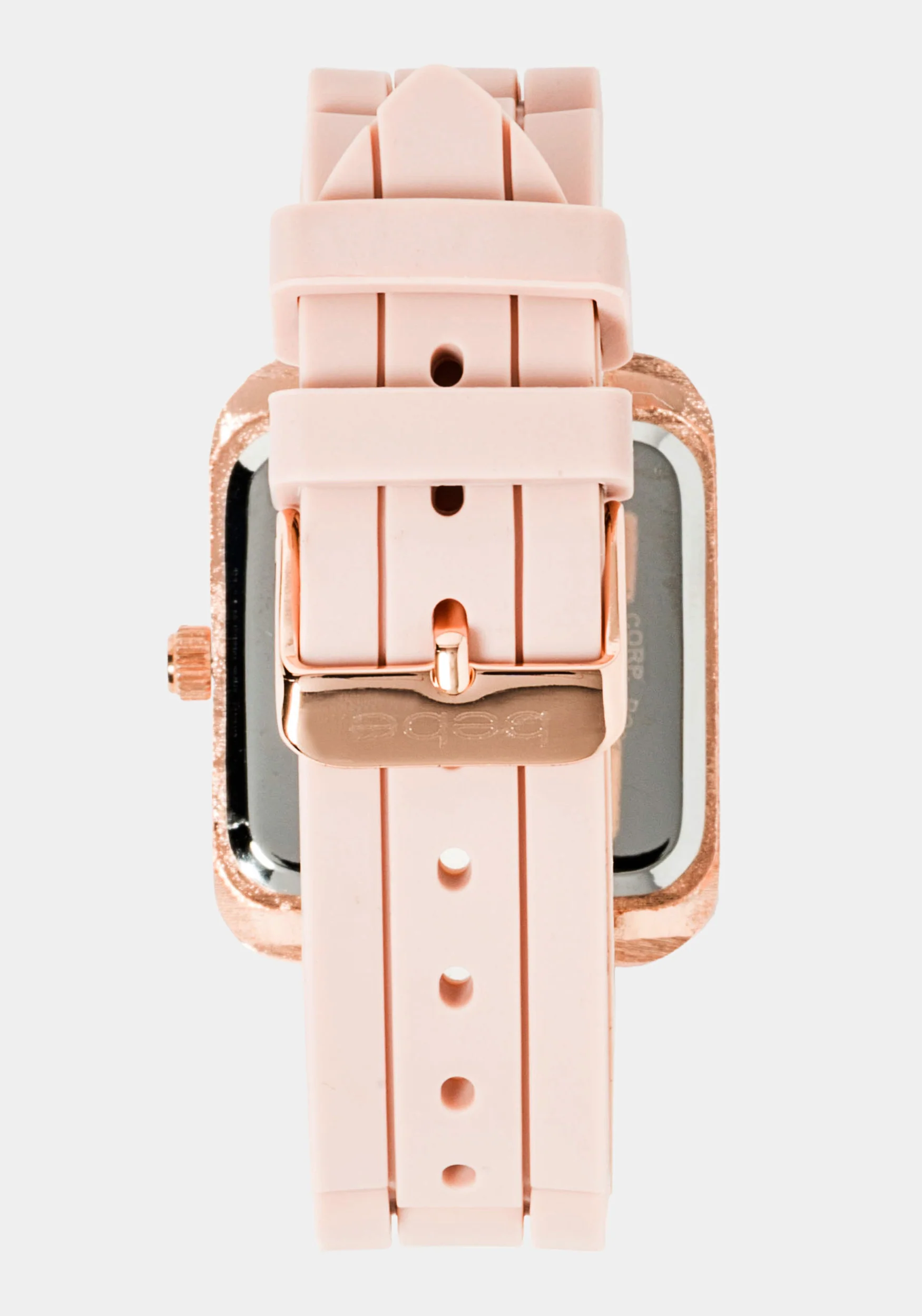Rose Gold Square Crystal Bezel Roman Numeral Watch - Image 3