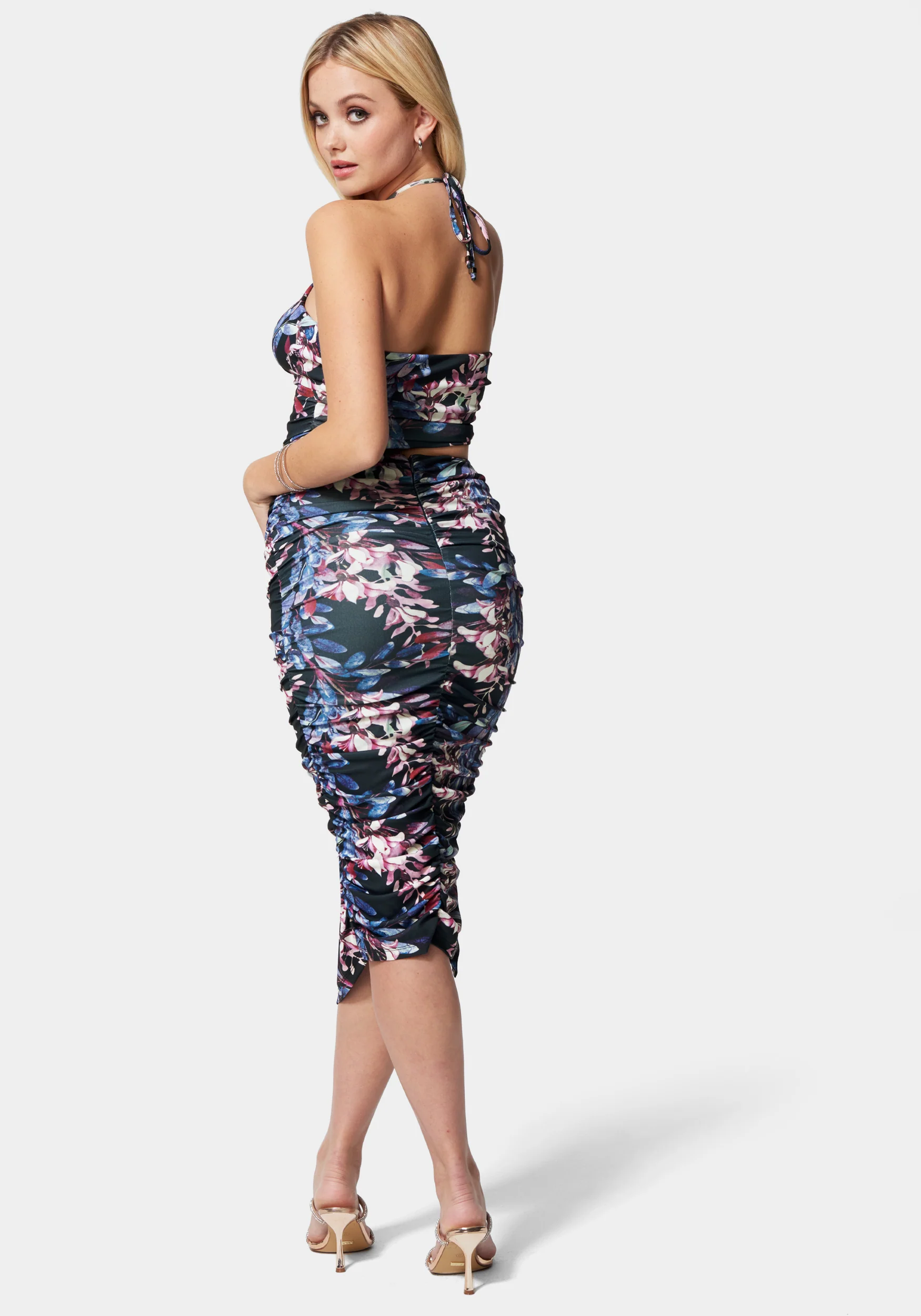 Ruched Matte Jersey Skirt - Image 3