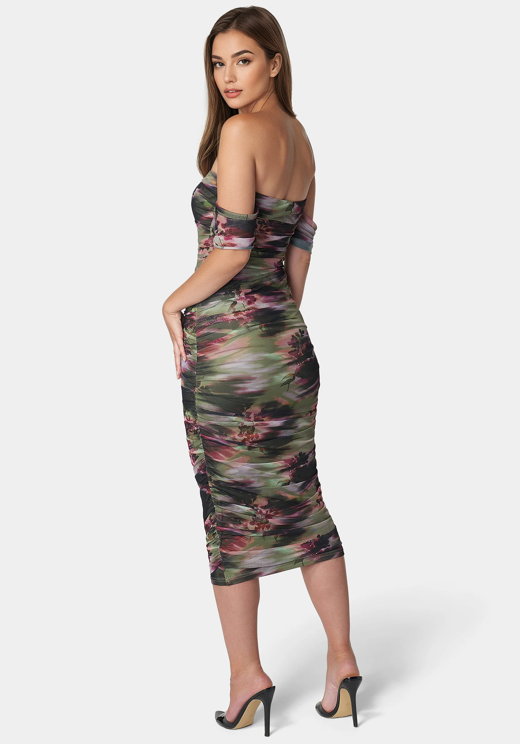 Ruched Midi Dress - Image 4