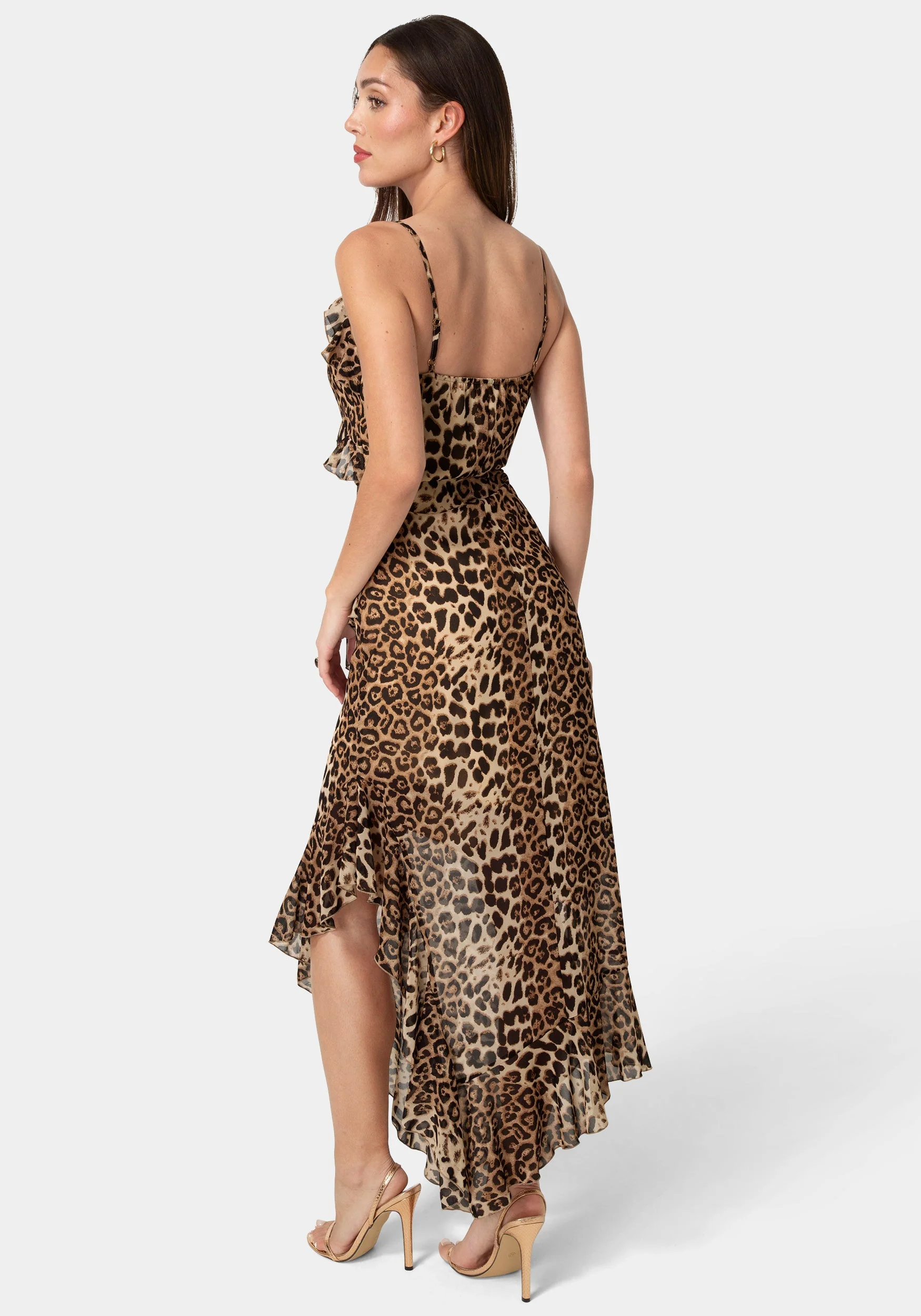 Ruffle Chiffon Midi Dress - Image 3