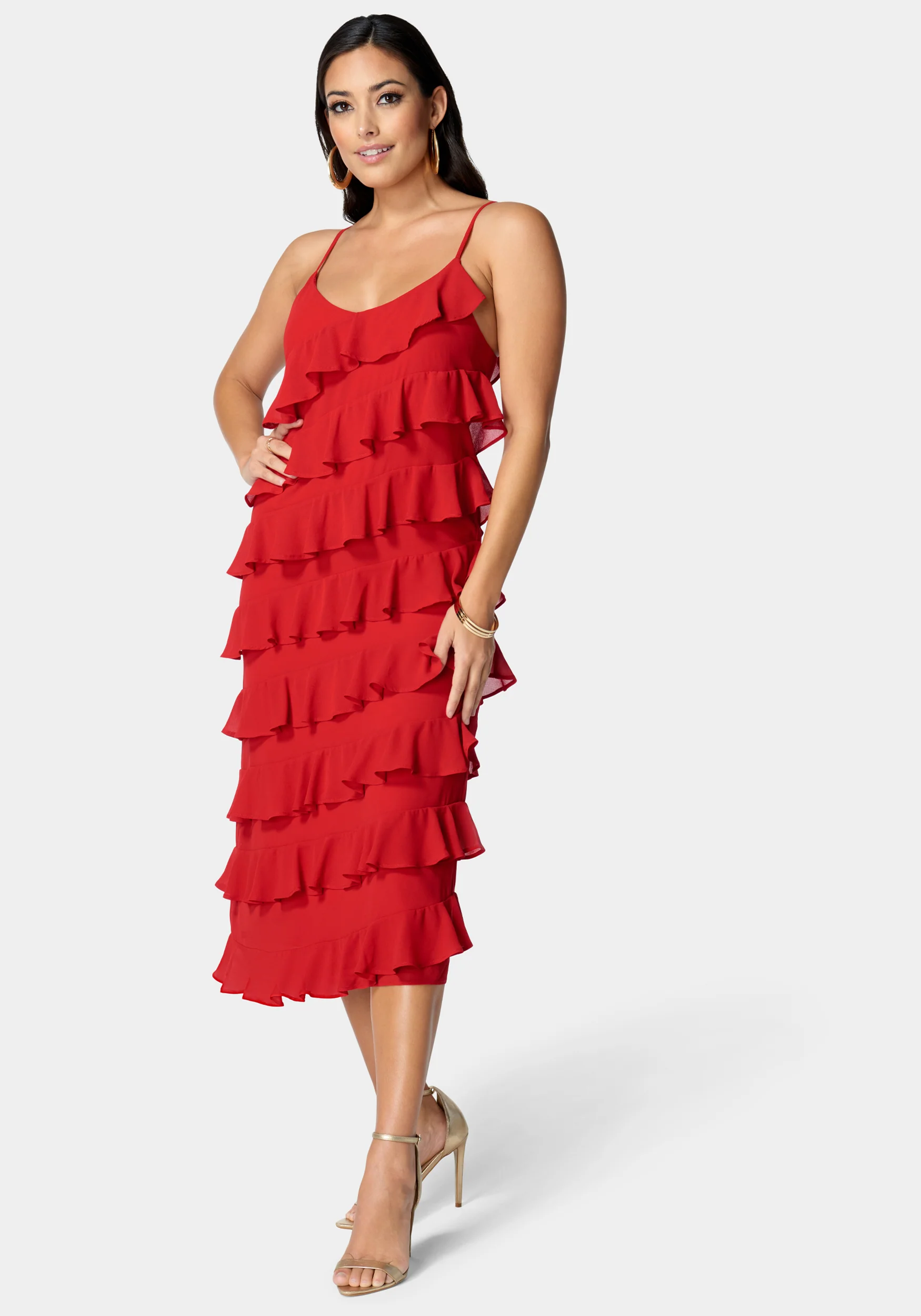 Ruffle Side Slit Maxi Dress - Image 2