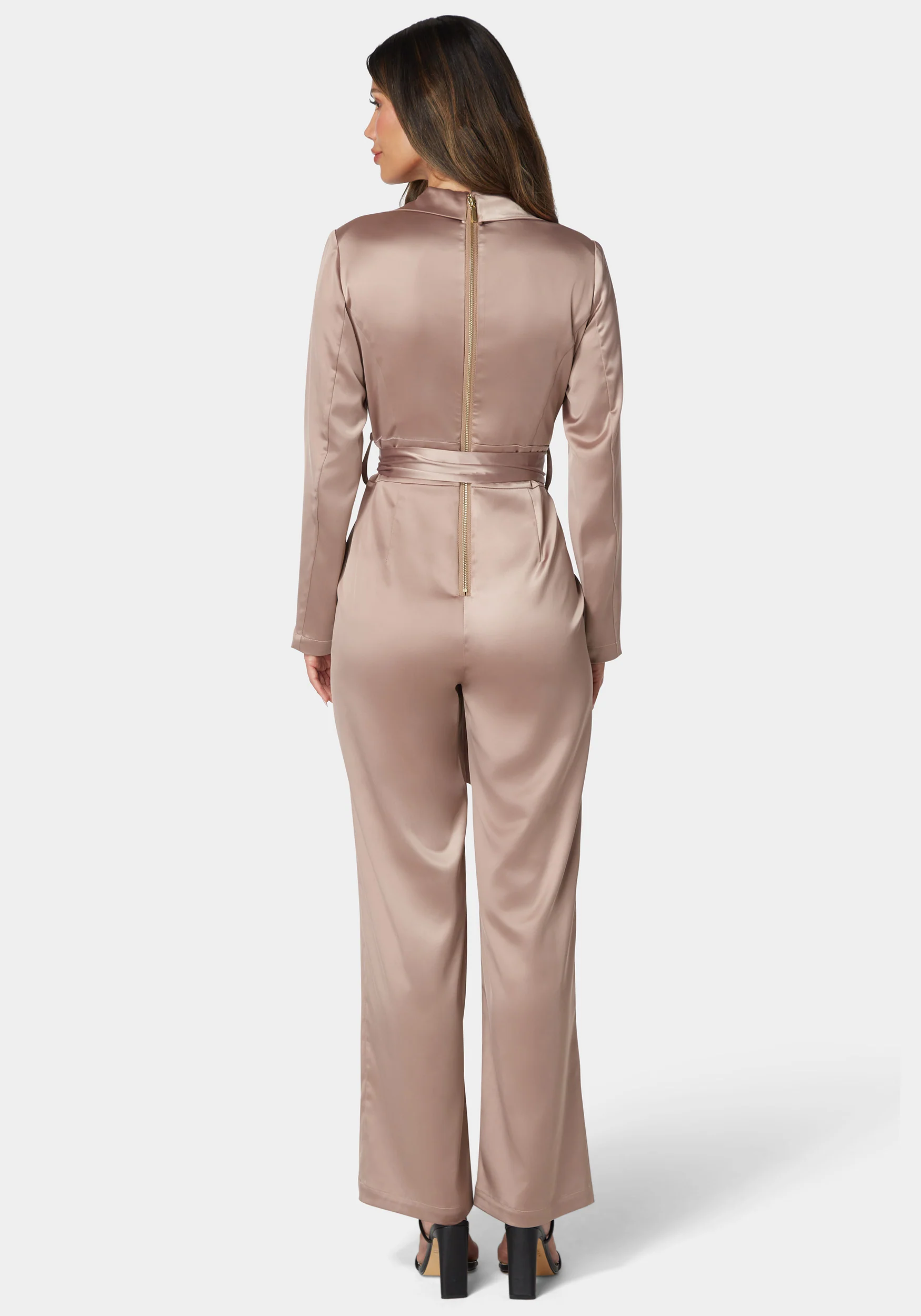 Satin Blazer Jumpsuit - Image 3