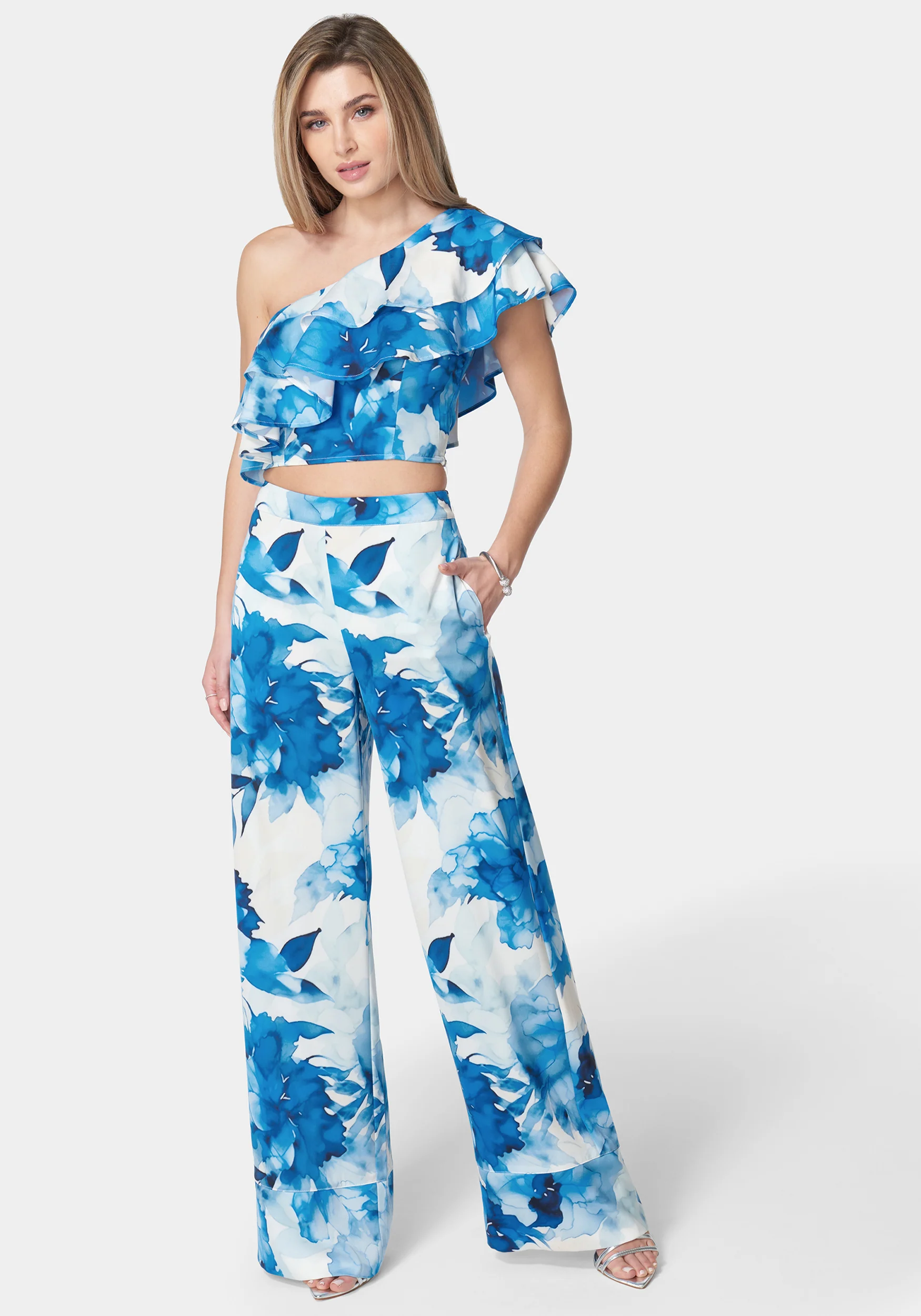 Satin High Waist Palazzo Pant - Image 2