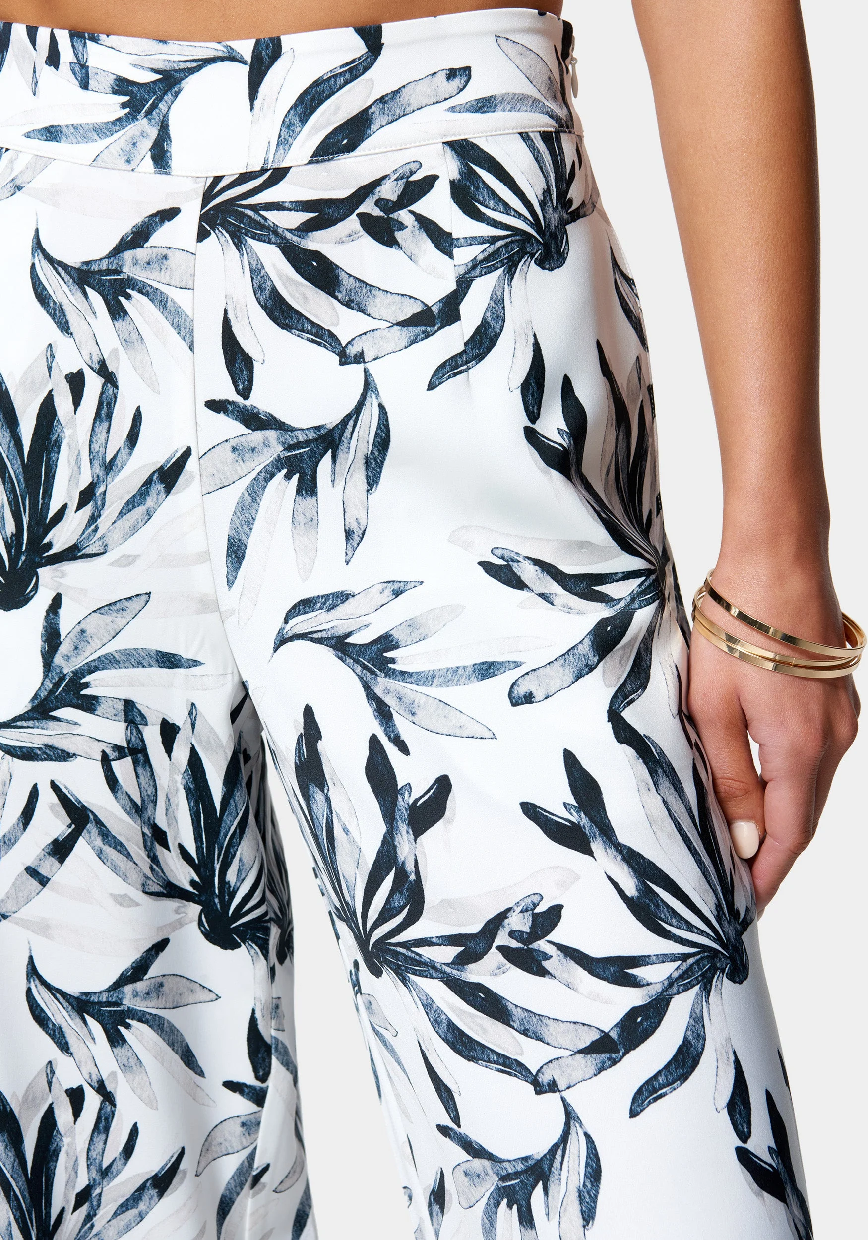 Satin High Waist Wide Leg Pant - Image 4