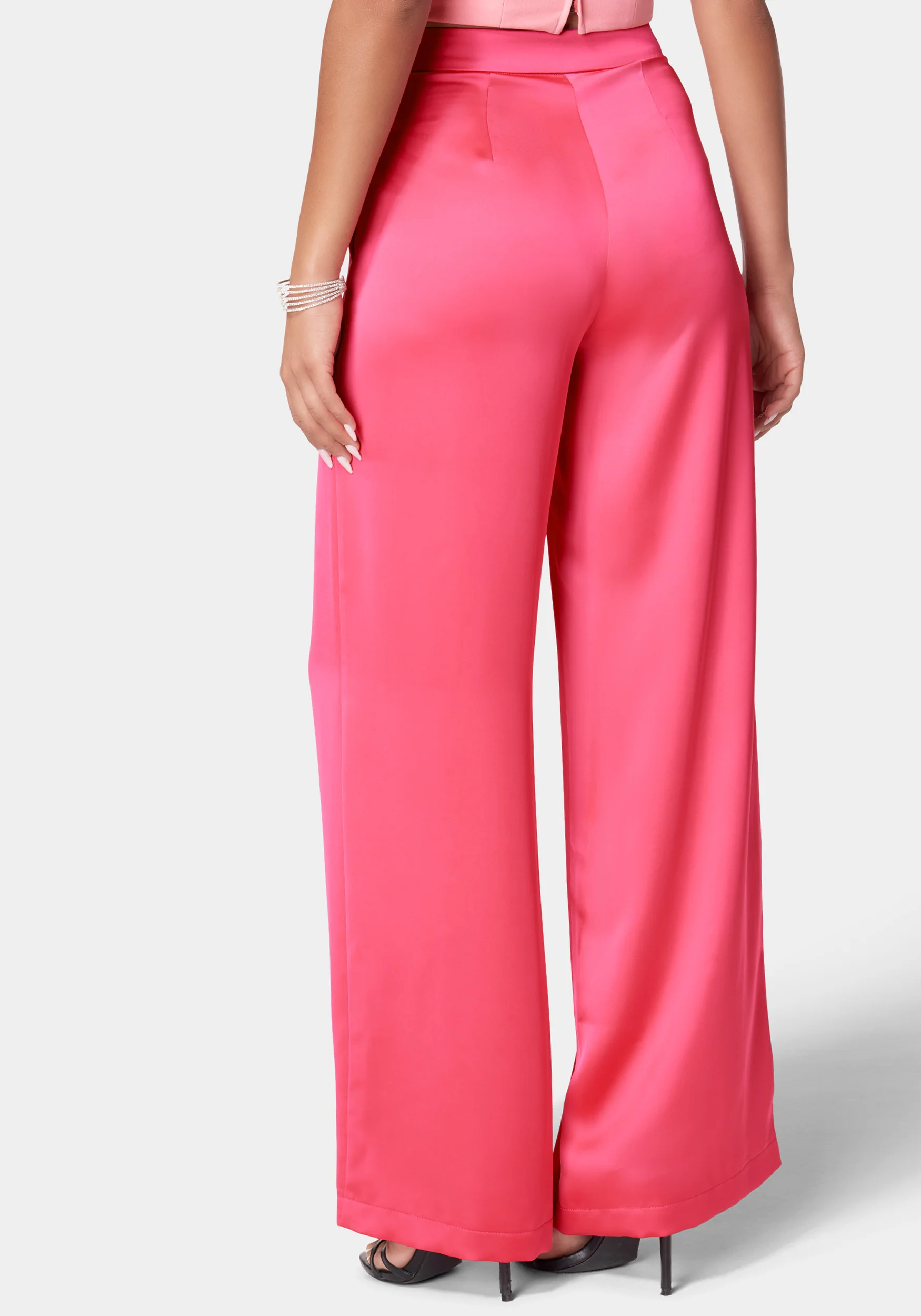 Satin Wide Leg Pant - Image 3