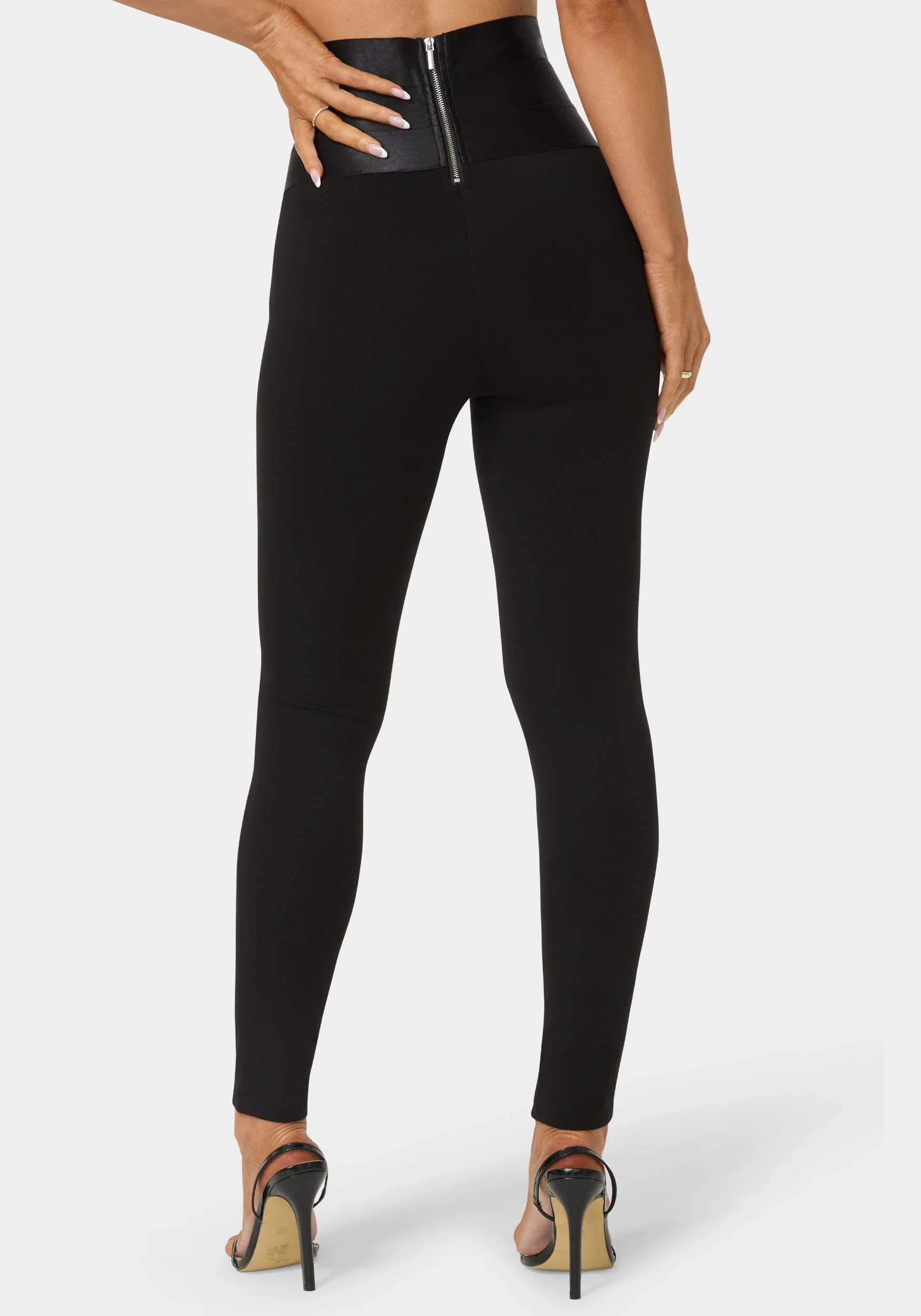 Satiny High Waist Leggings - Image 3