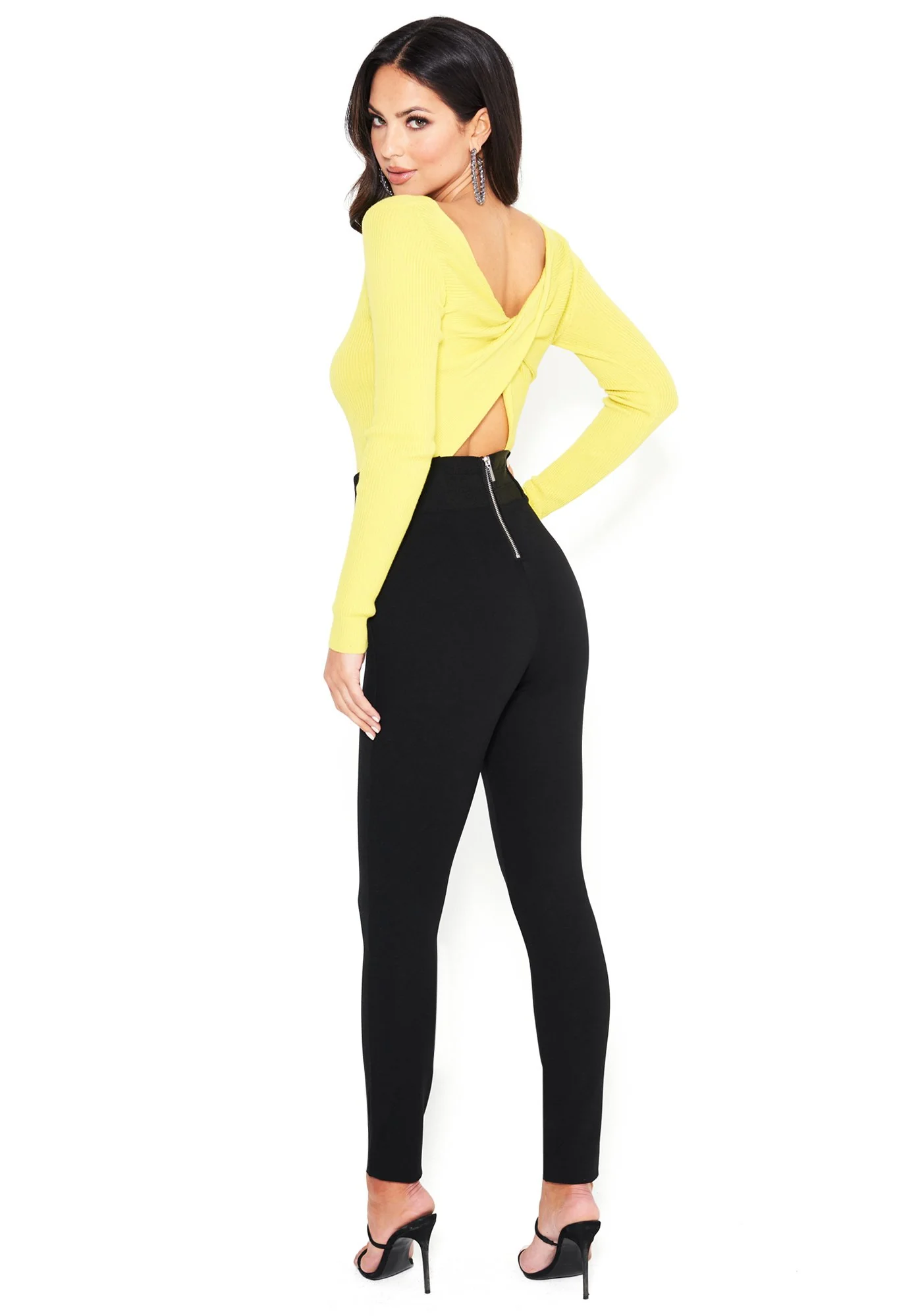 Satiny High Waist Leggings - Image 3