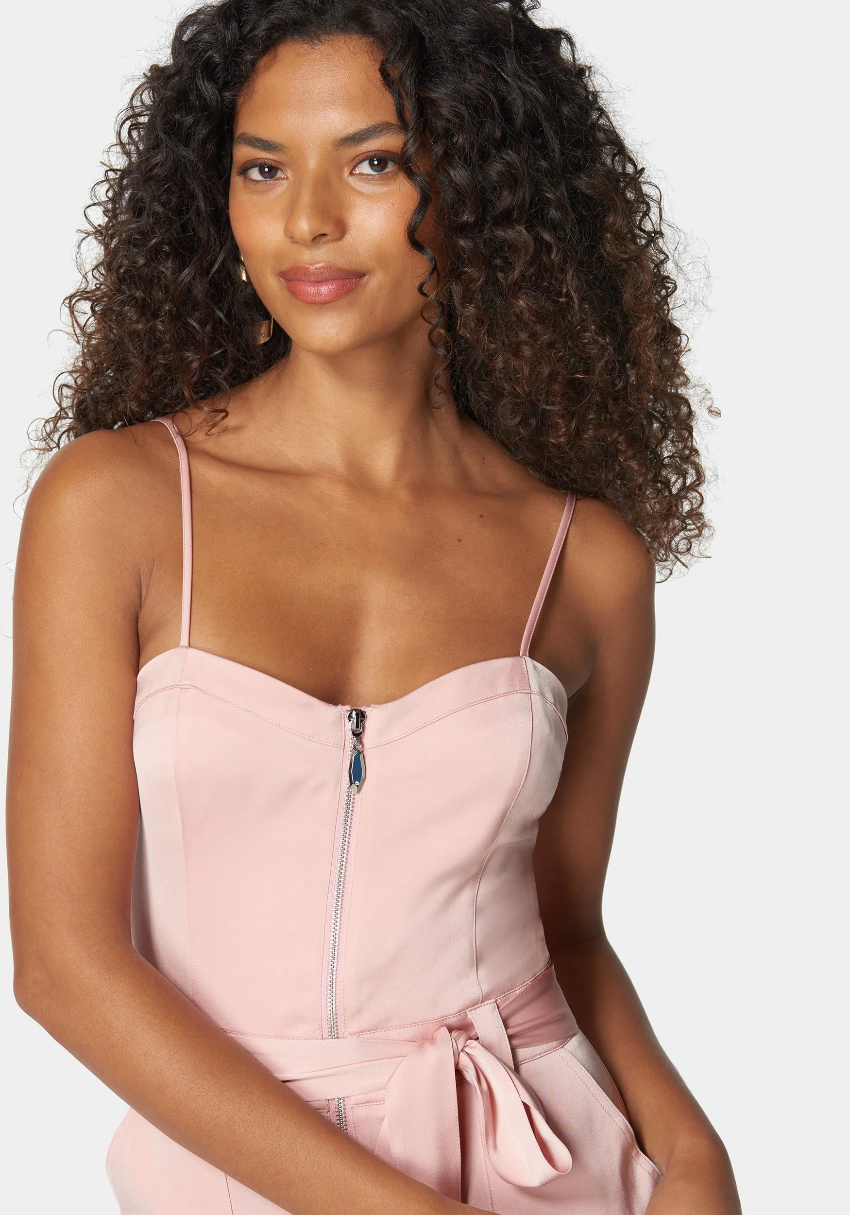 Self Tie Bustier Jogger Jumpsuit - Image 4