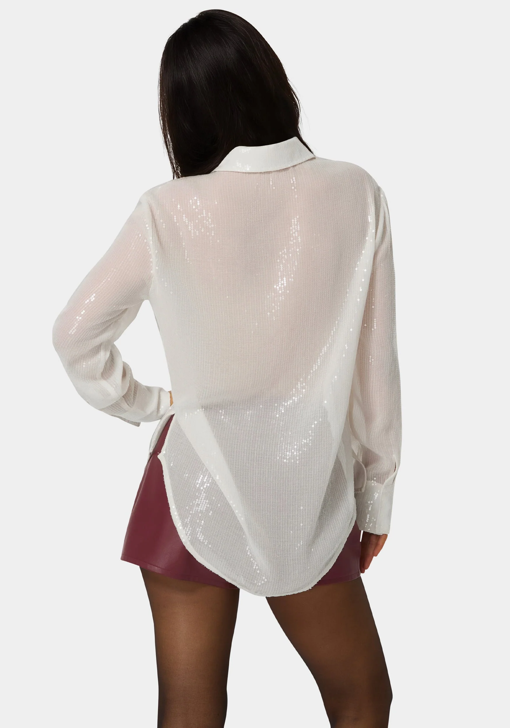 Sequin Long Sleeve Blouse - Image 2