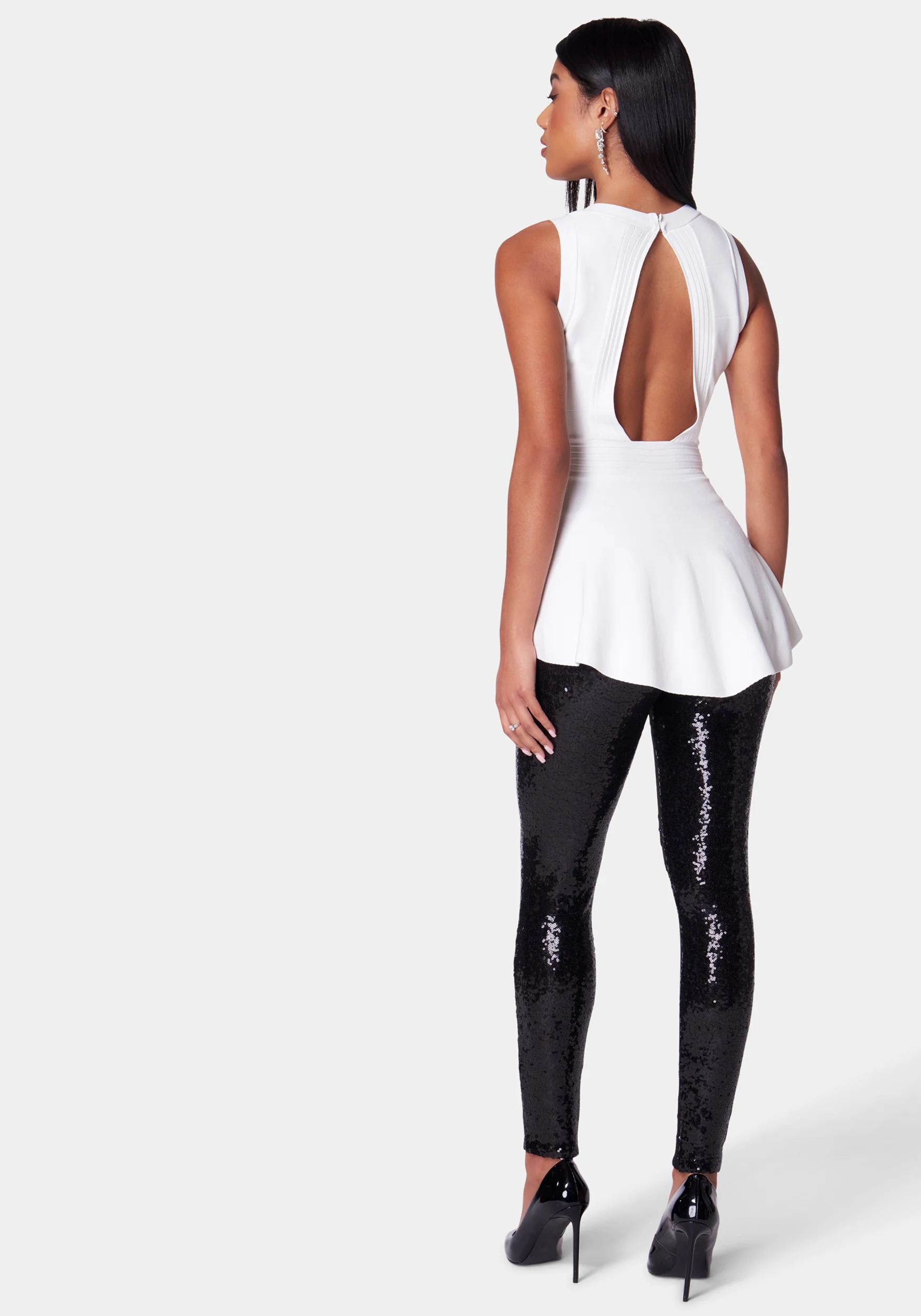Sequin Tuxedo Stripe Legging - Image 3