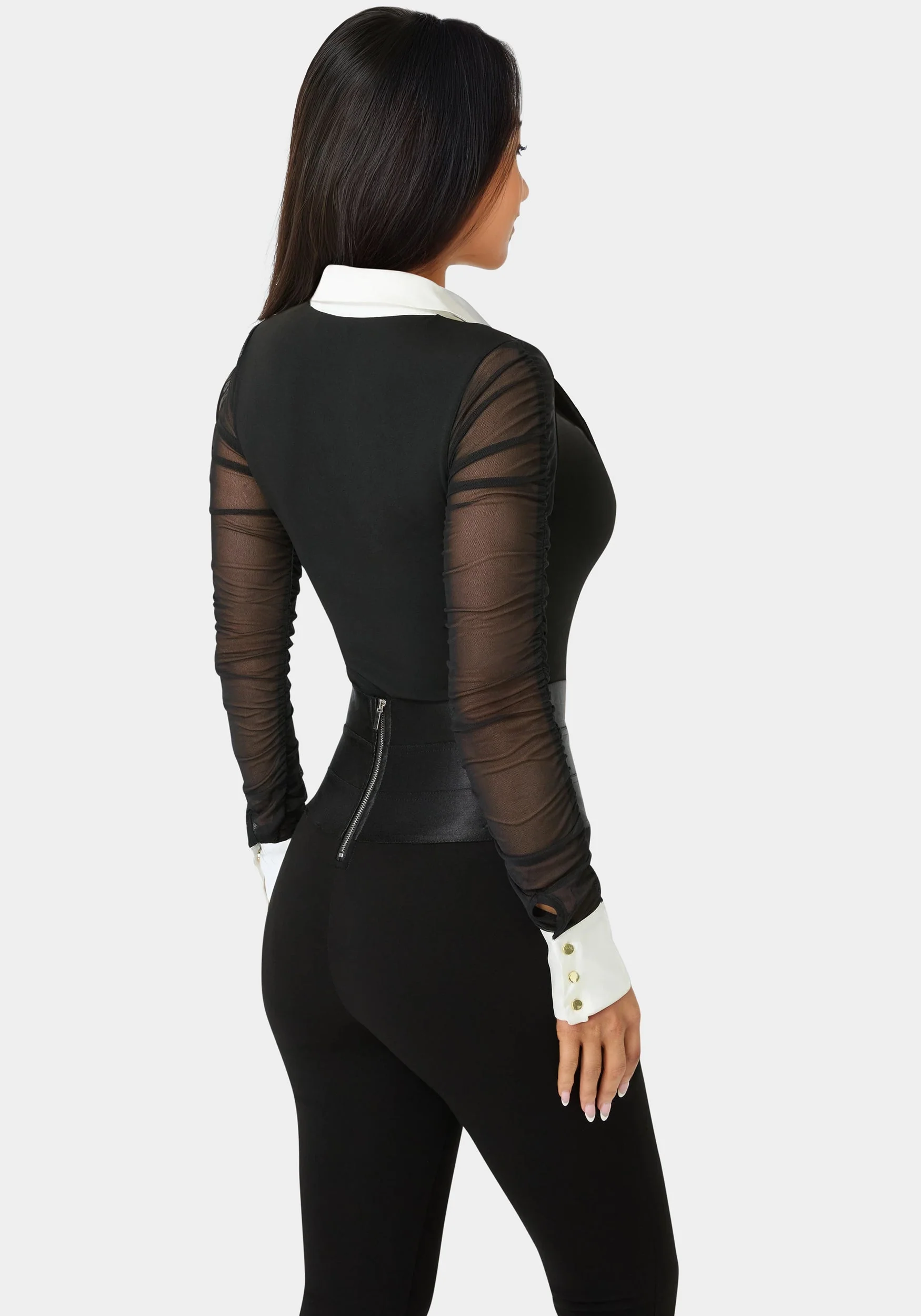 Shirt Neckline Bodysuit - Image 4