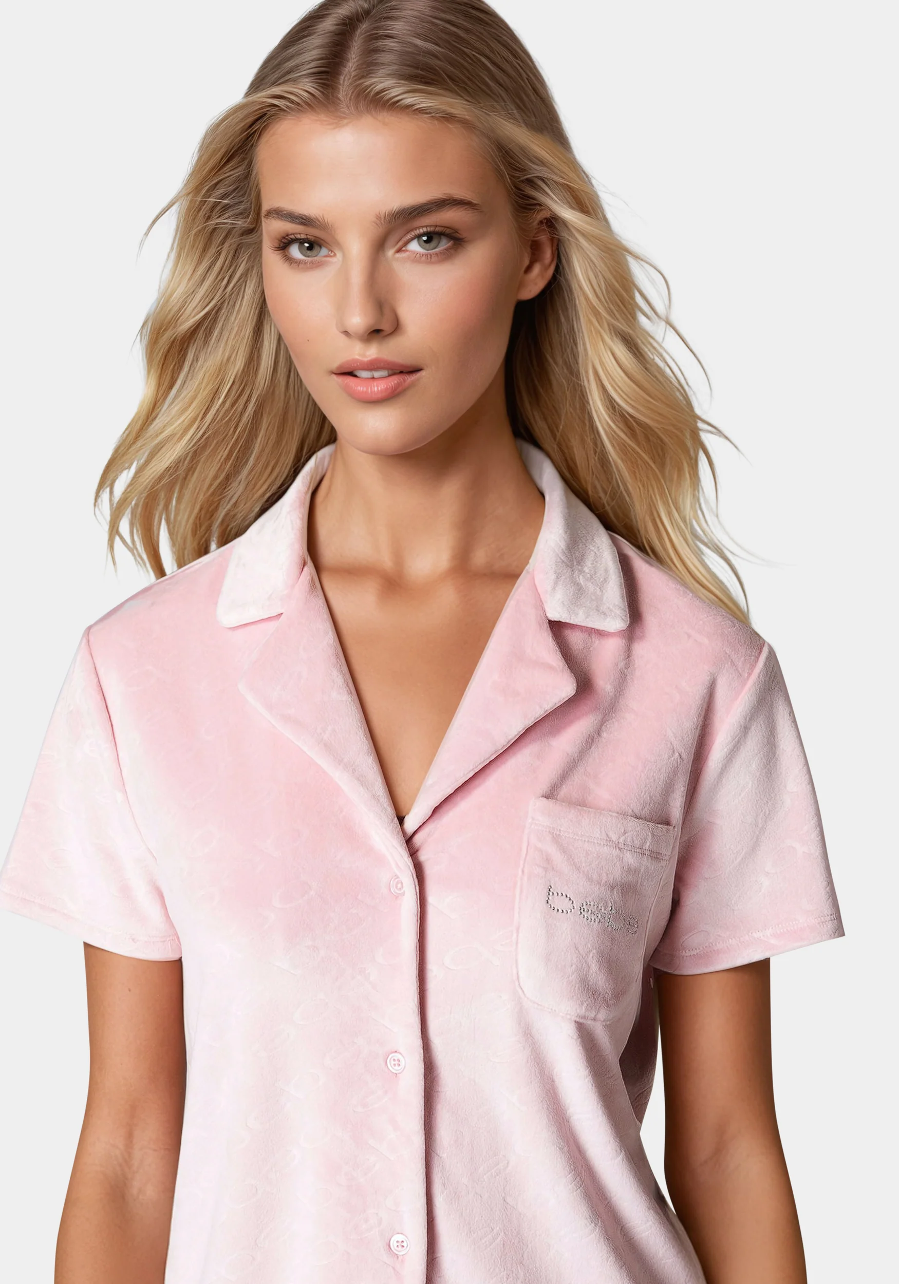 Short Sleeve Notch Collar Pant Set - Image 4