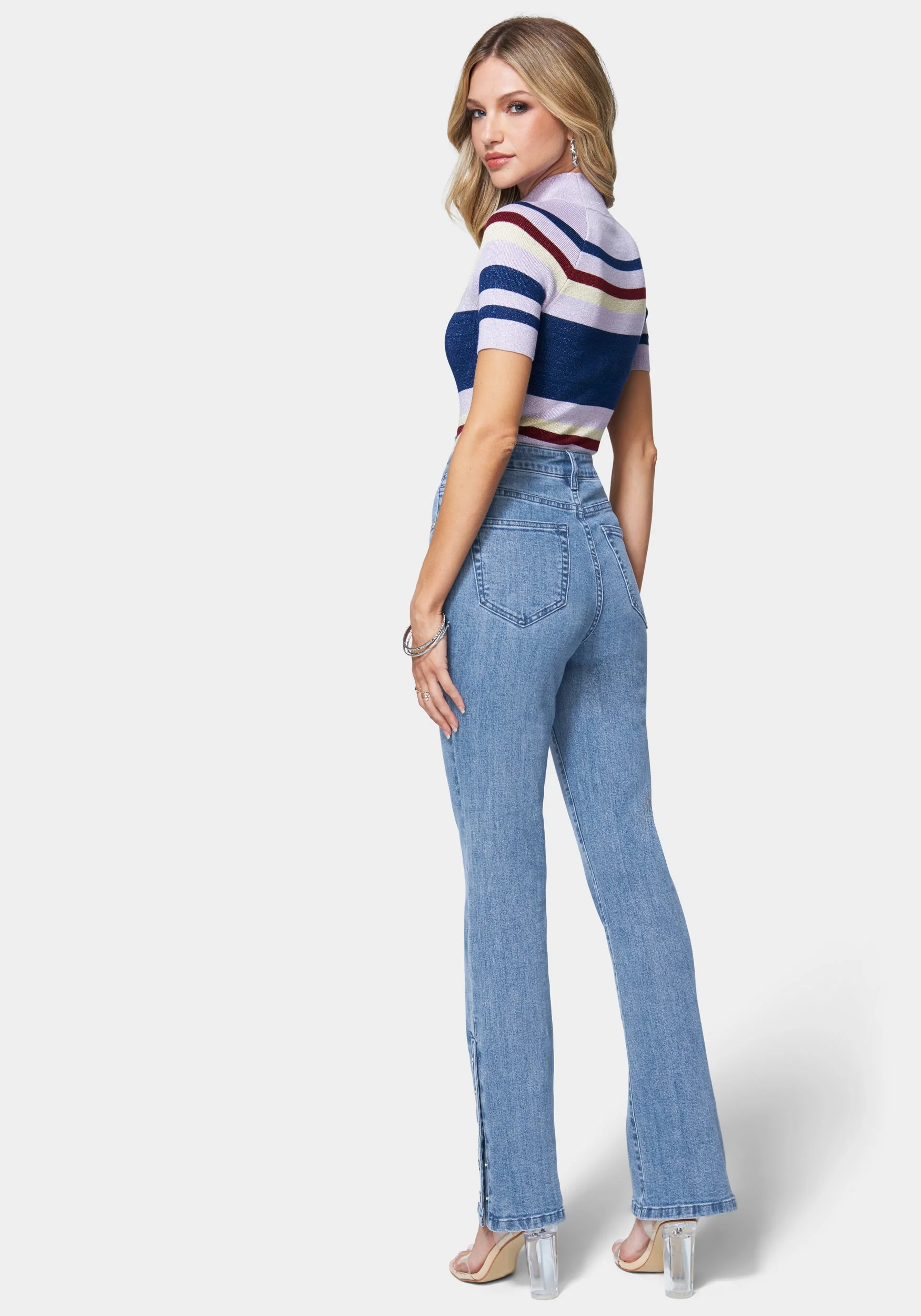 Side Snap Flared Jean - Image 3