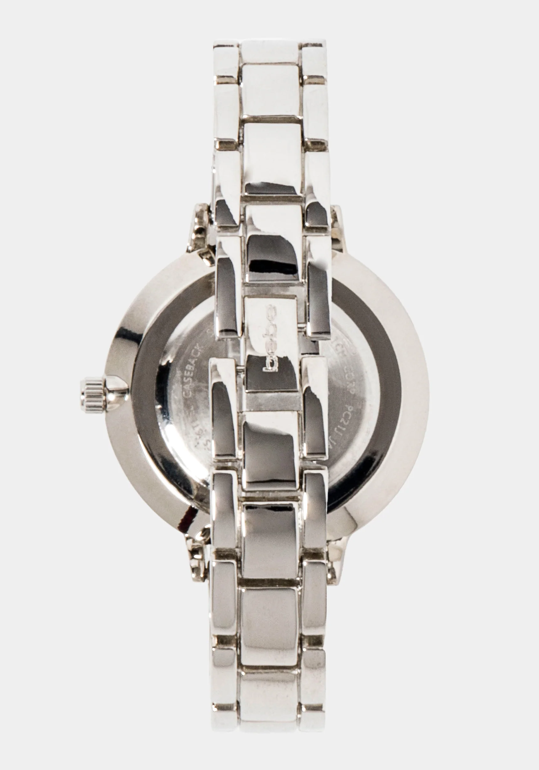Silver Crystal Bezel Roman Numeral Watch - Image 3