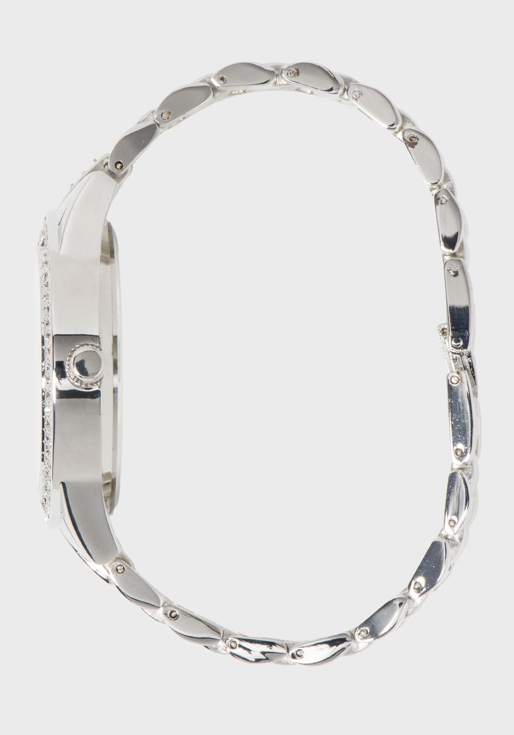 Silver Crystal Bezel Watch - Image 2