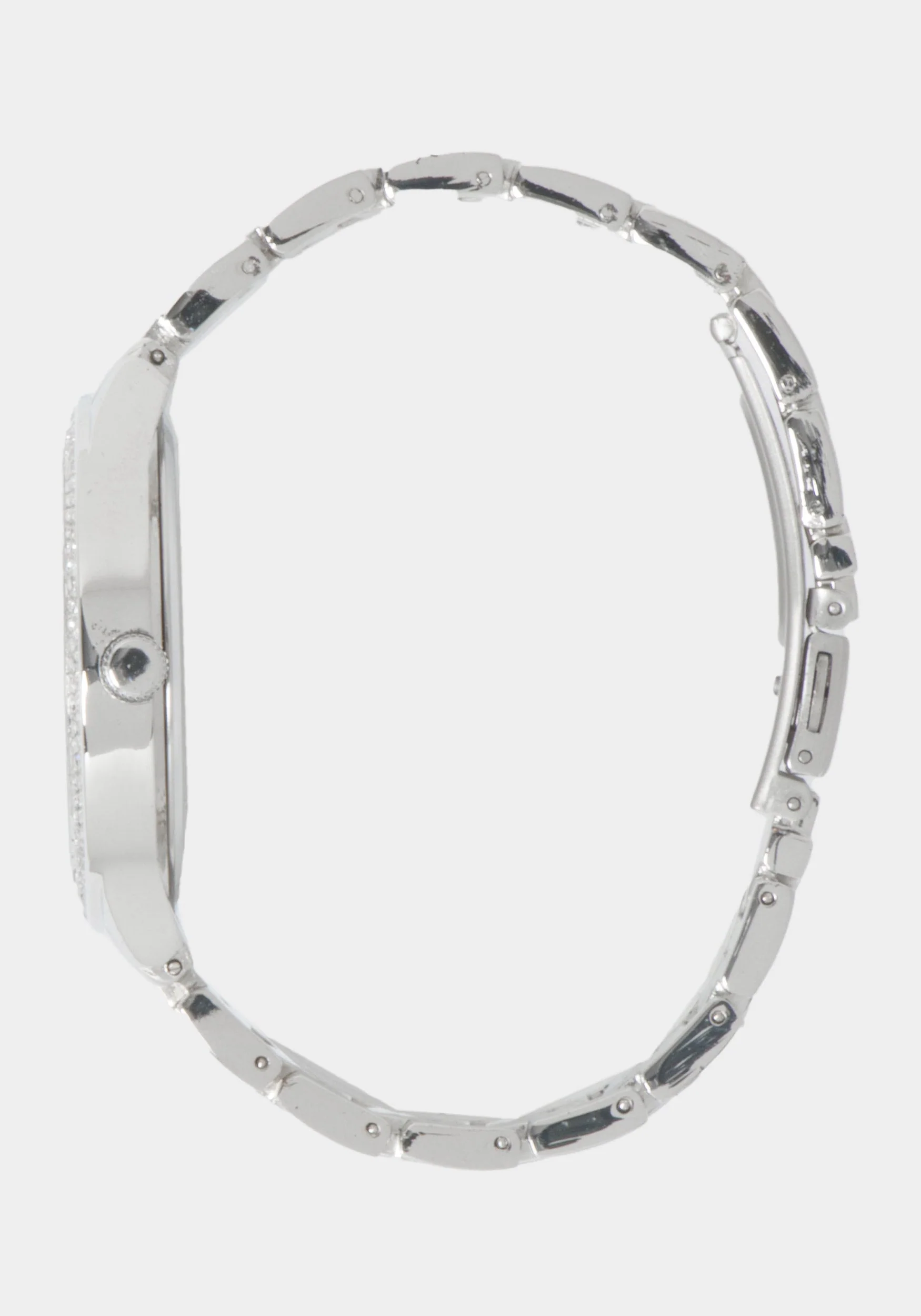 Silver Dial Crystal Bezel Watch - Image 2