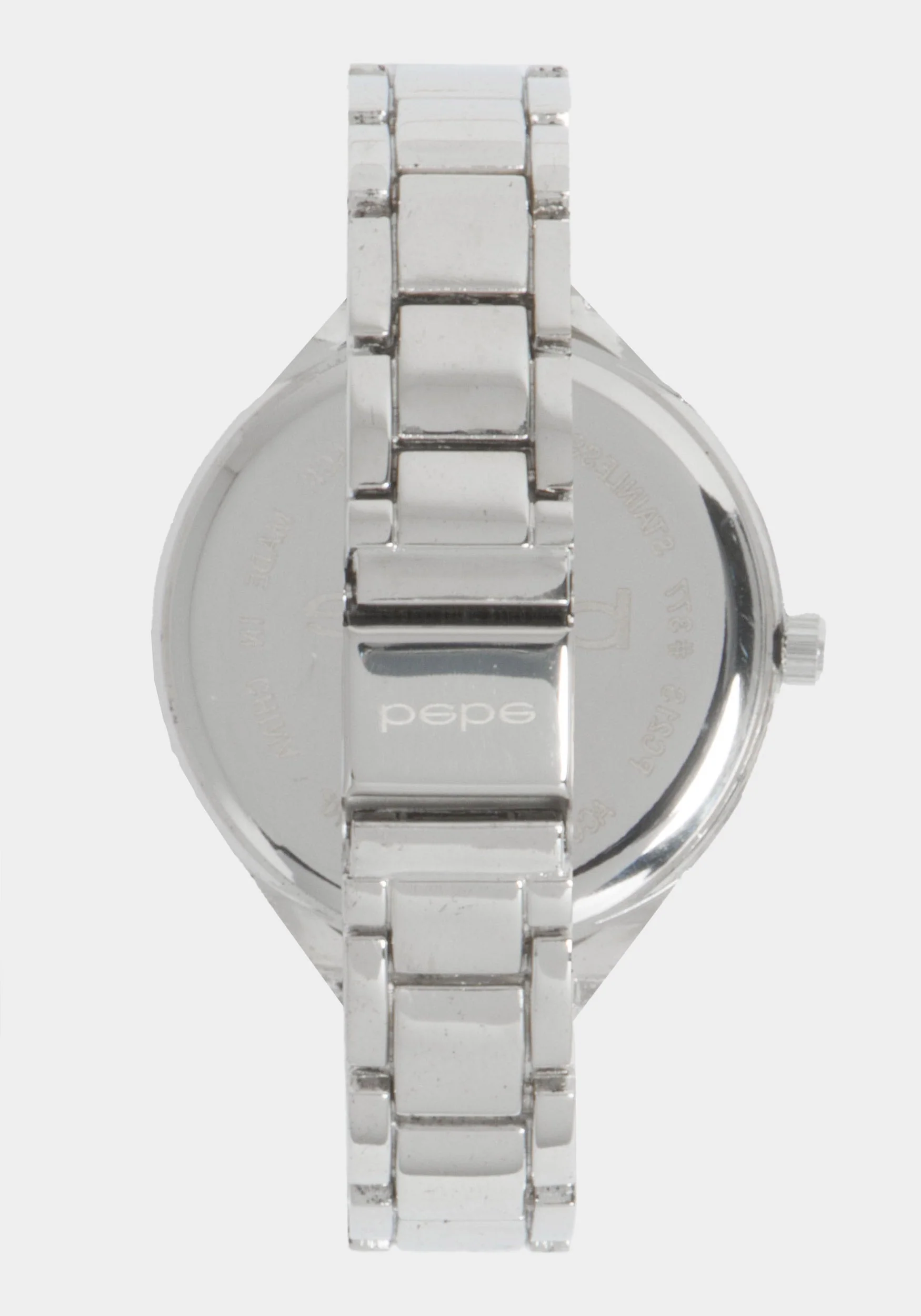 Silver Dial Crystal Bezel Watch - Image 3