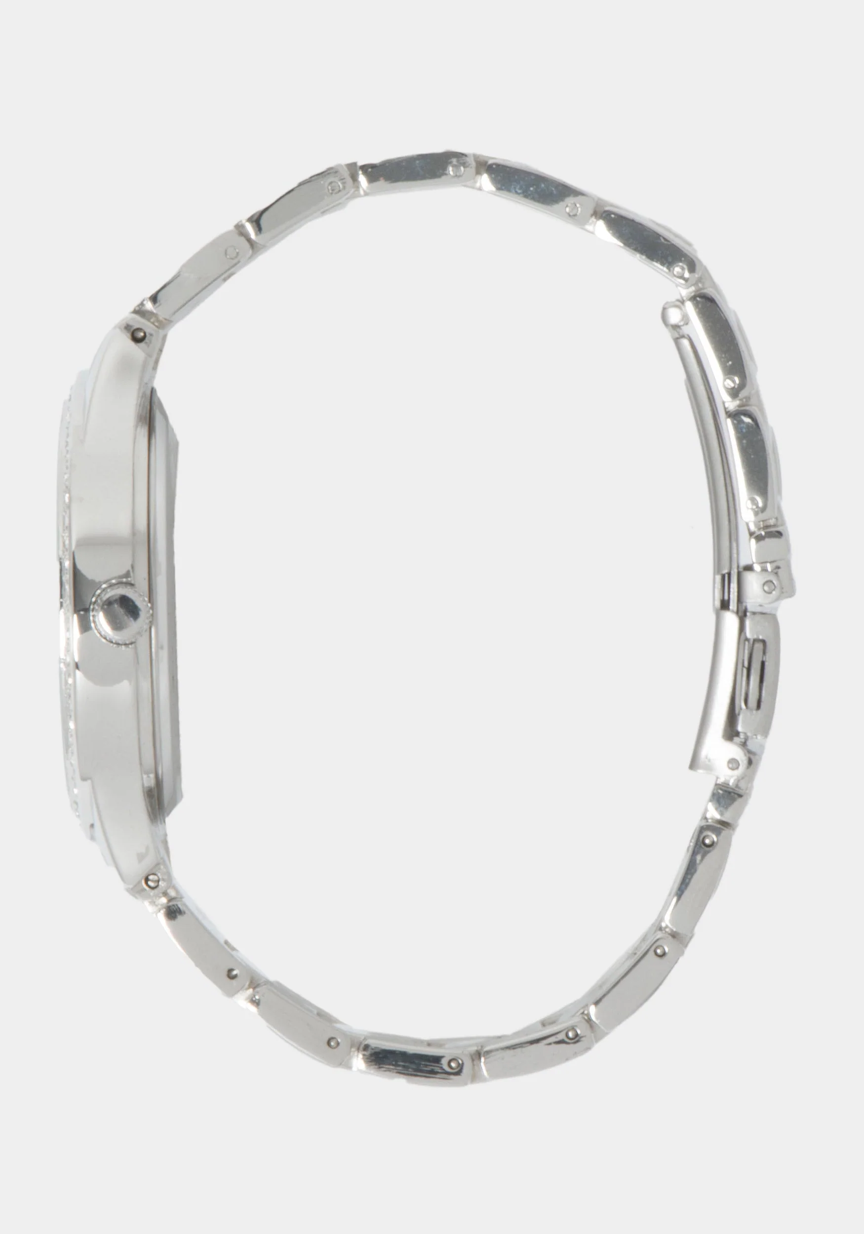 Silver Dial Crystal Bezel Watch - Image 2