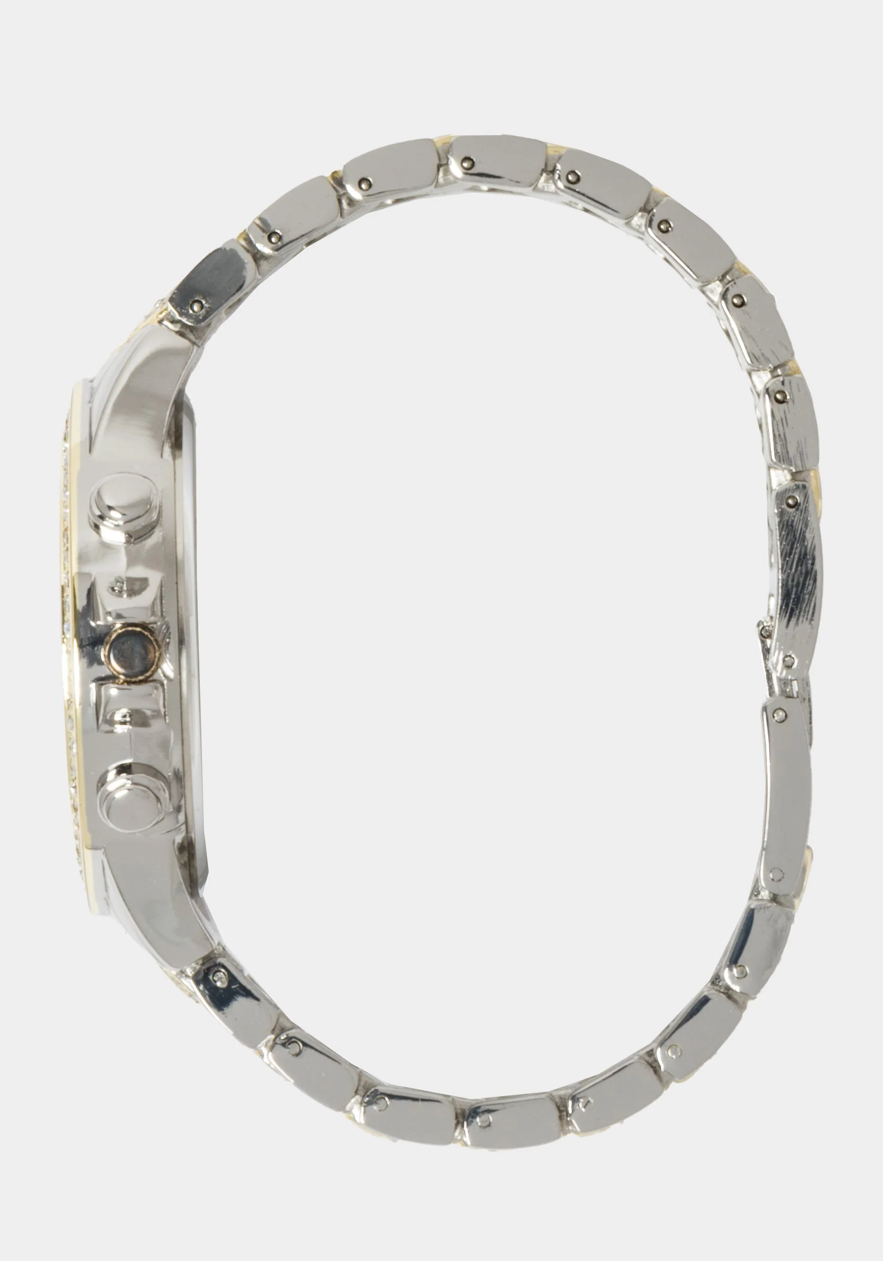 Silver Dial Crystal Bezel Watch - Image 2