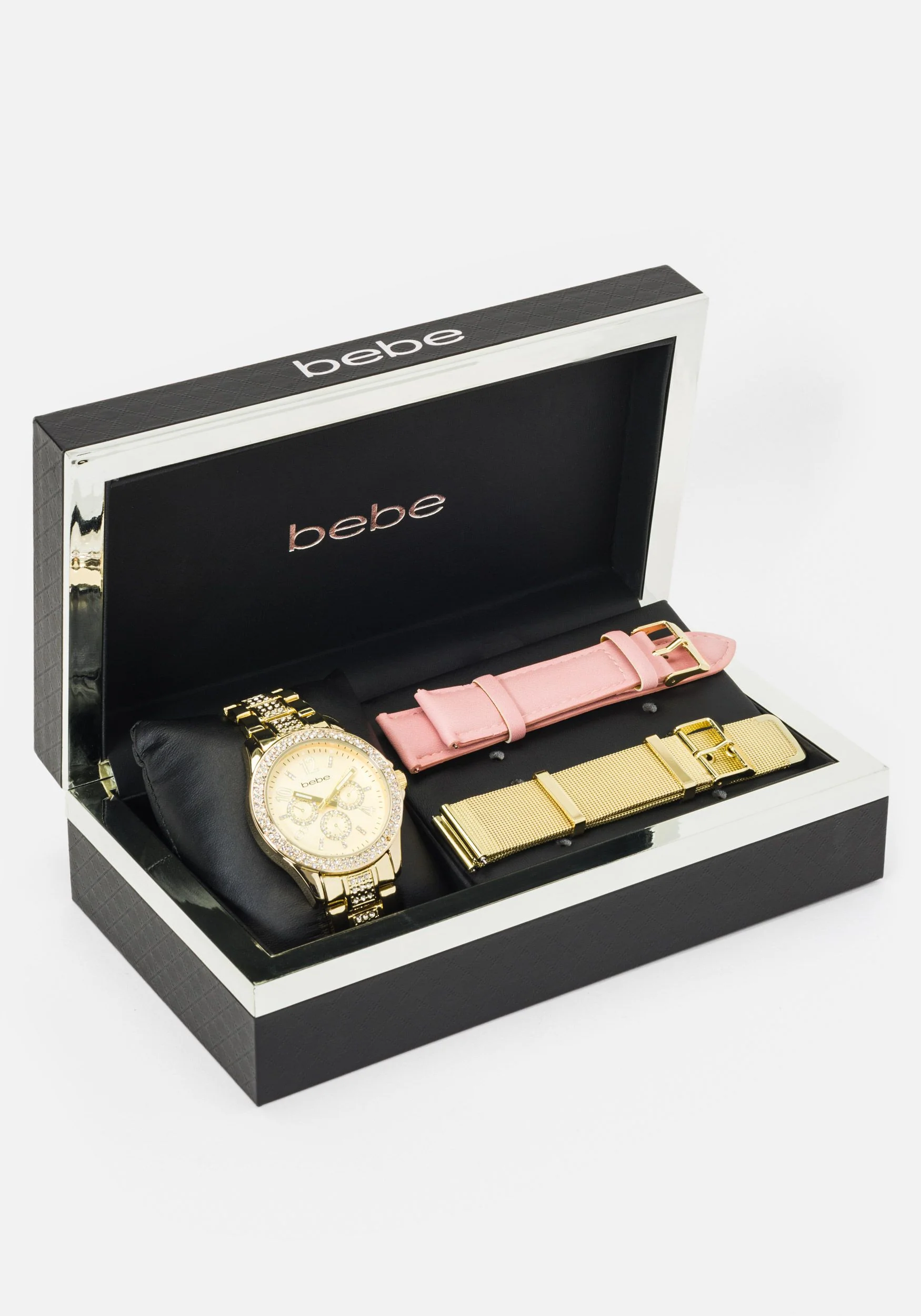 Single Row Crystal Bezel 3 Band Watch - Image 7