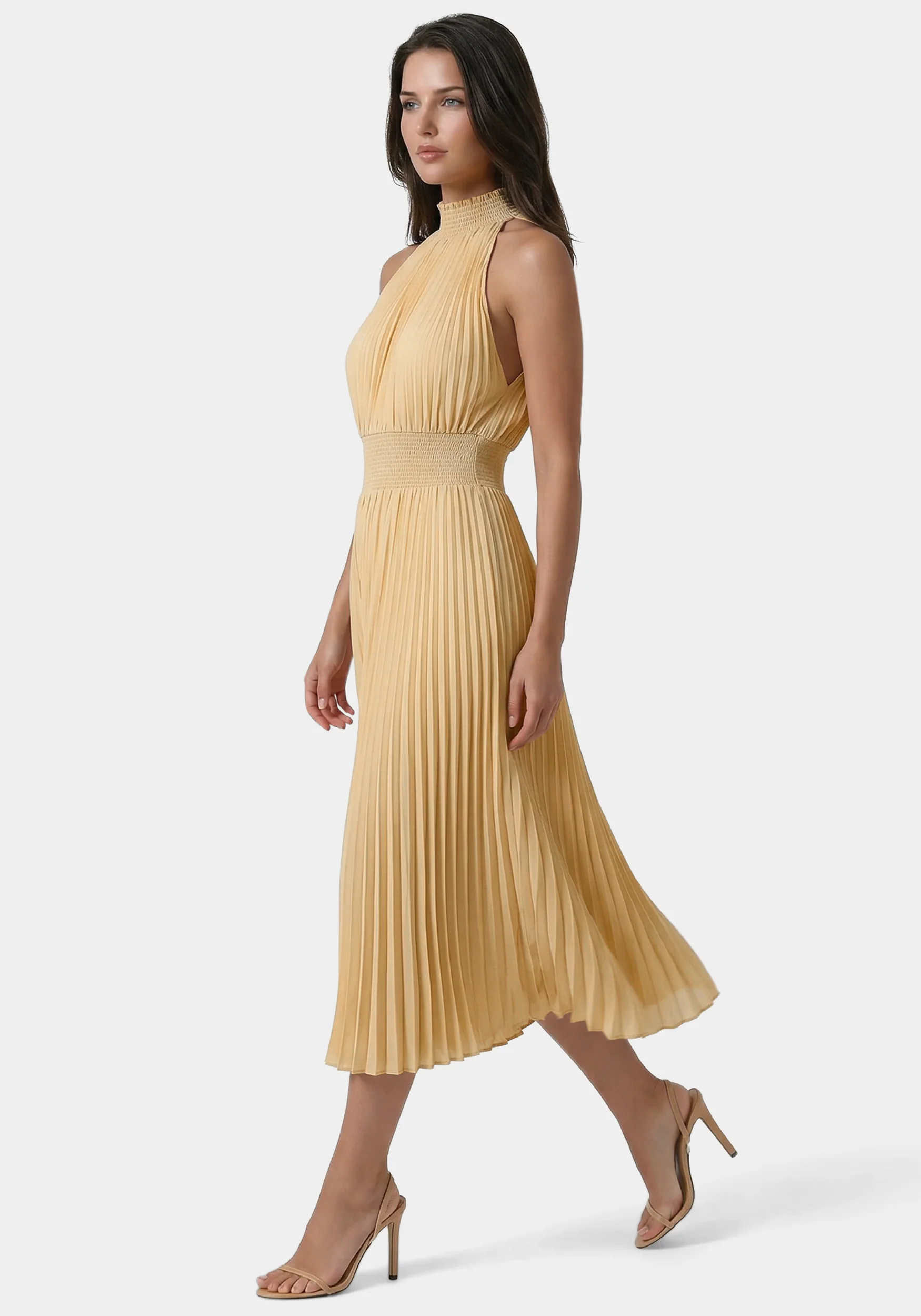 Sleeveless Pleated Dress - Image 2