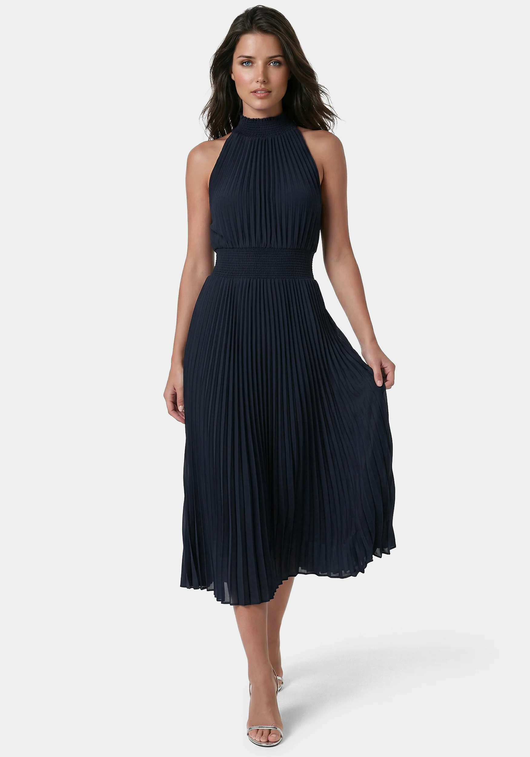 Sleeveless Pleated Dress