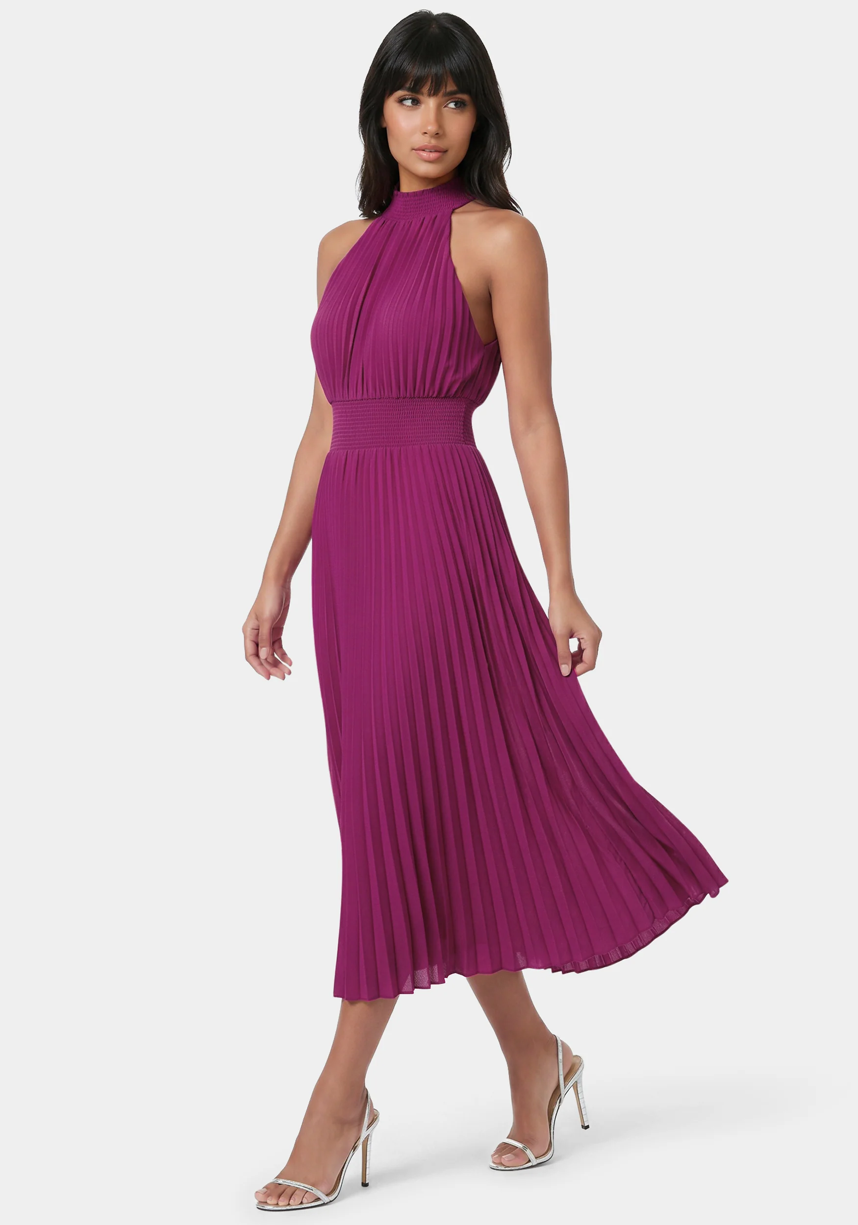 Sleeveless Pleated Dress - Image 2
