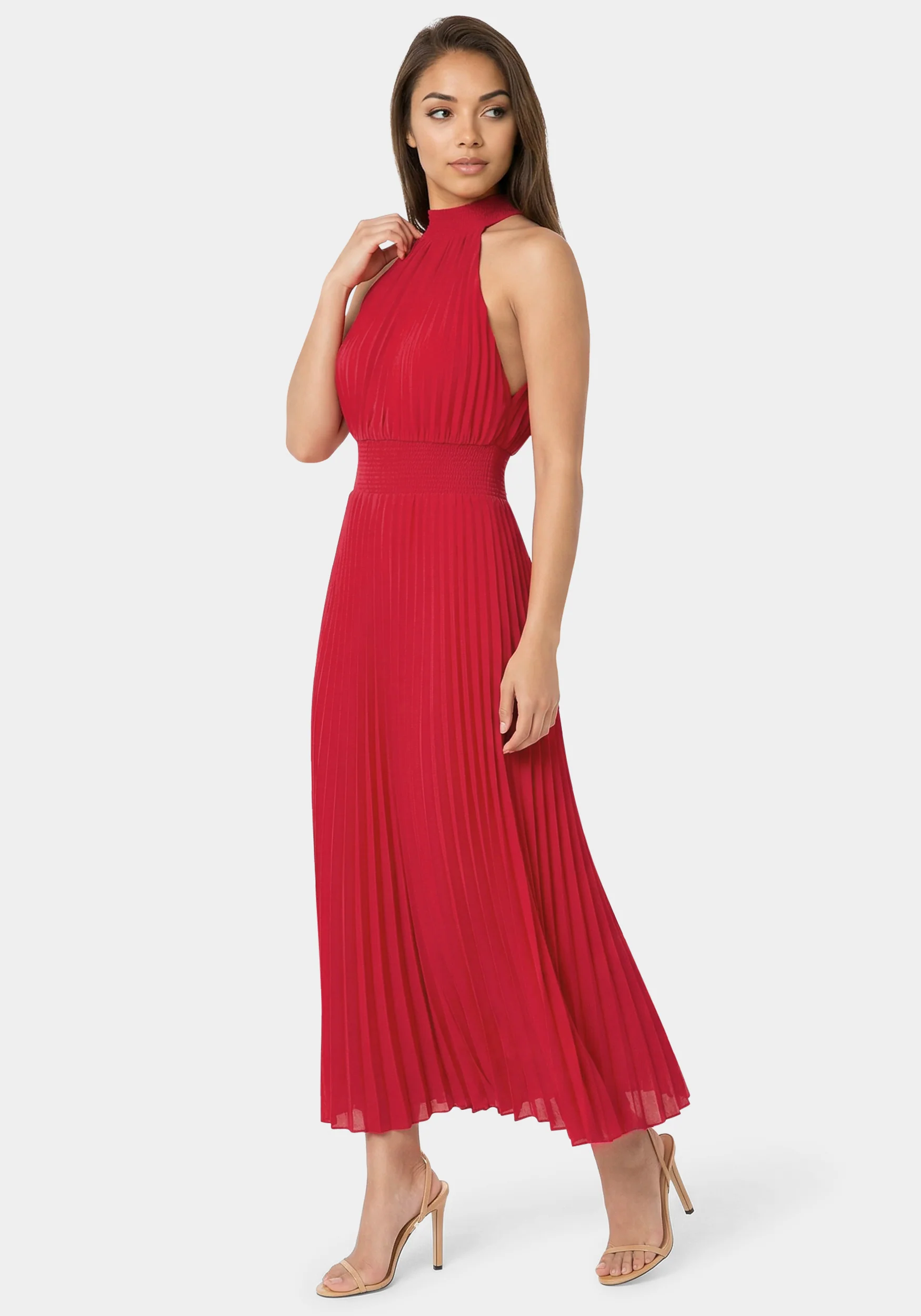 Sleeveless Pleated Dress - Image 2