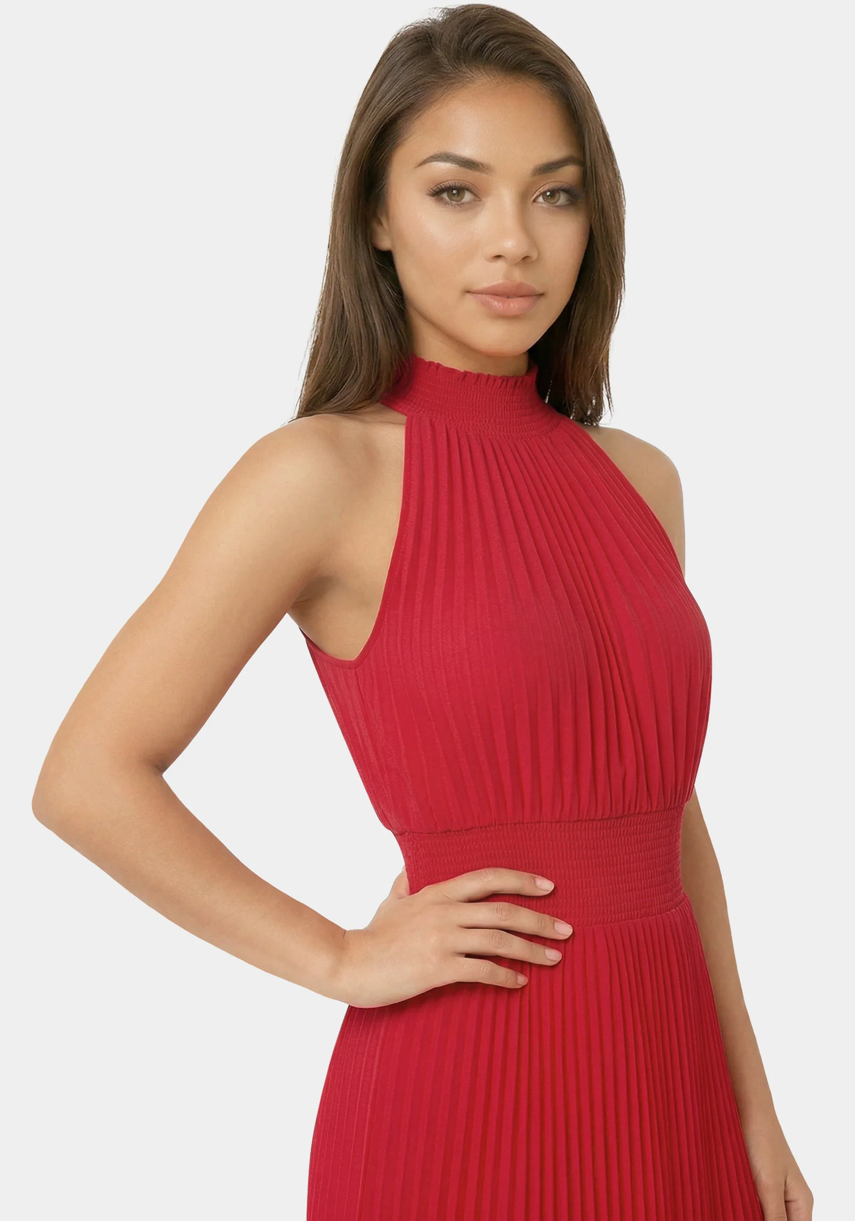 Sleeveless Pleated Dress - Image 4