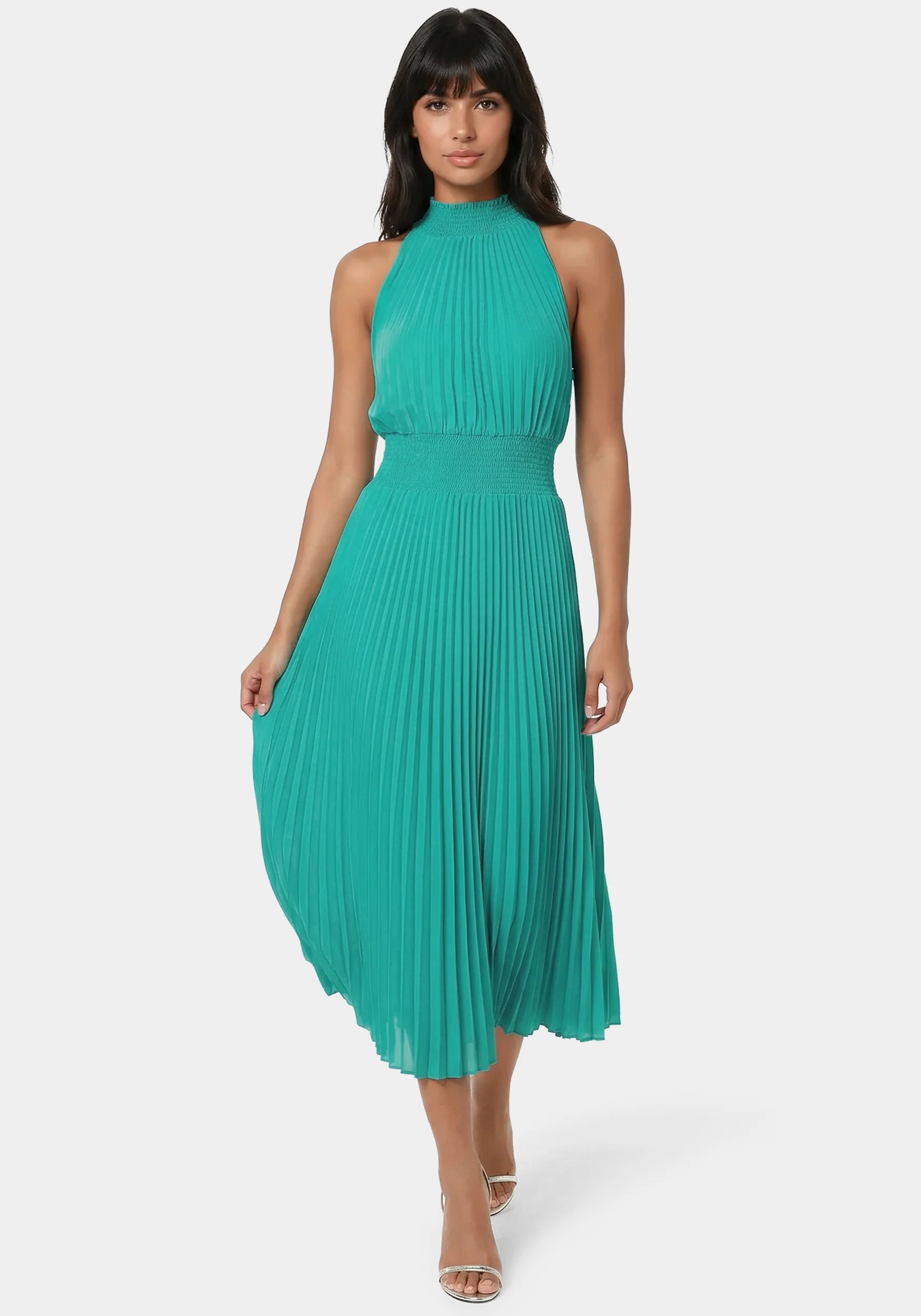 Sleeveless Pleated Dress