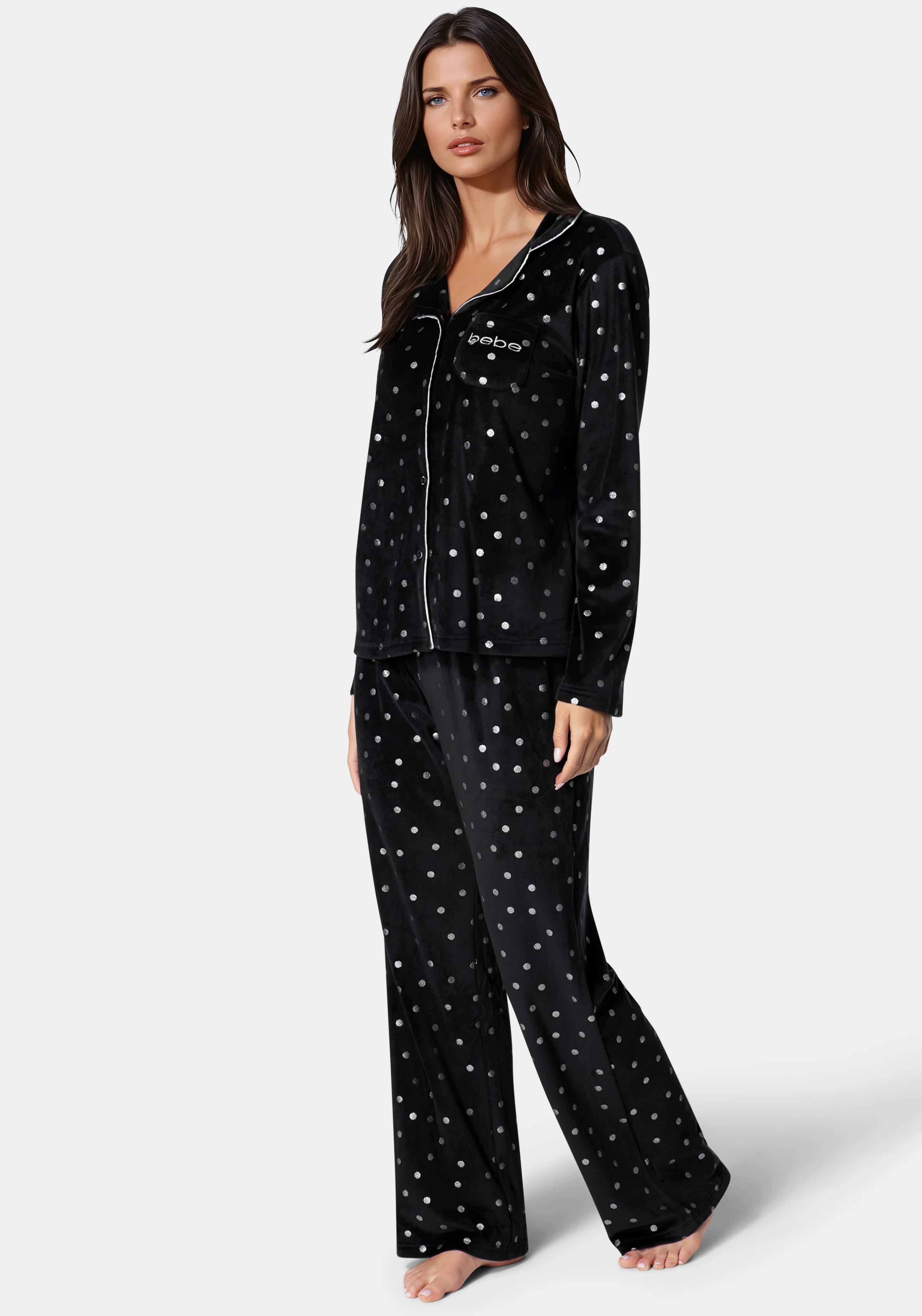Silver Foil Plush Pajama Set - Image 2