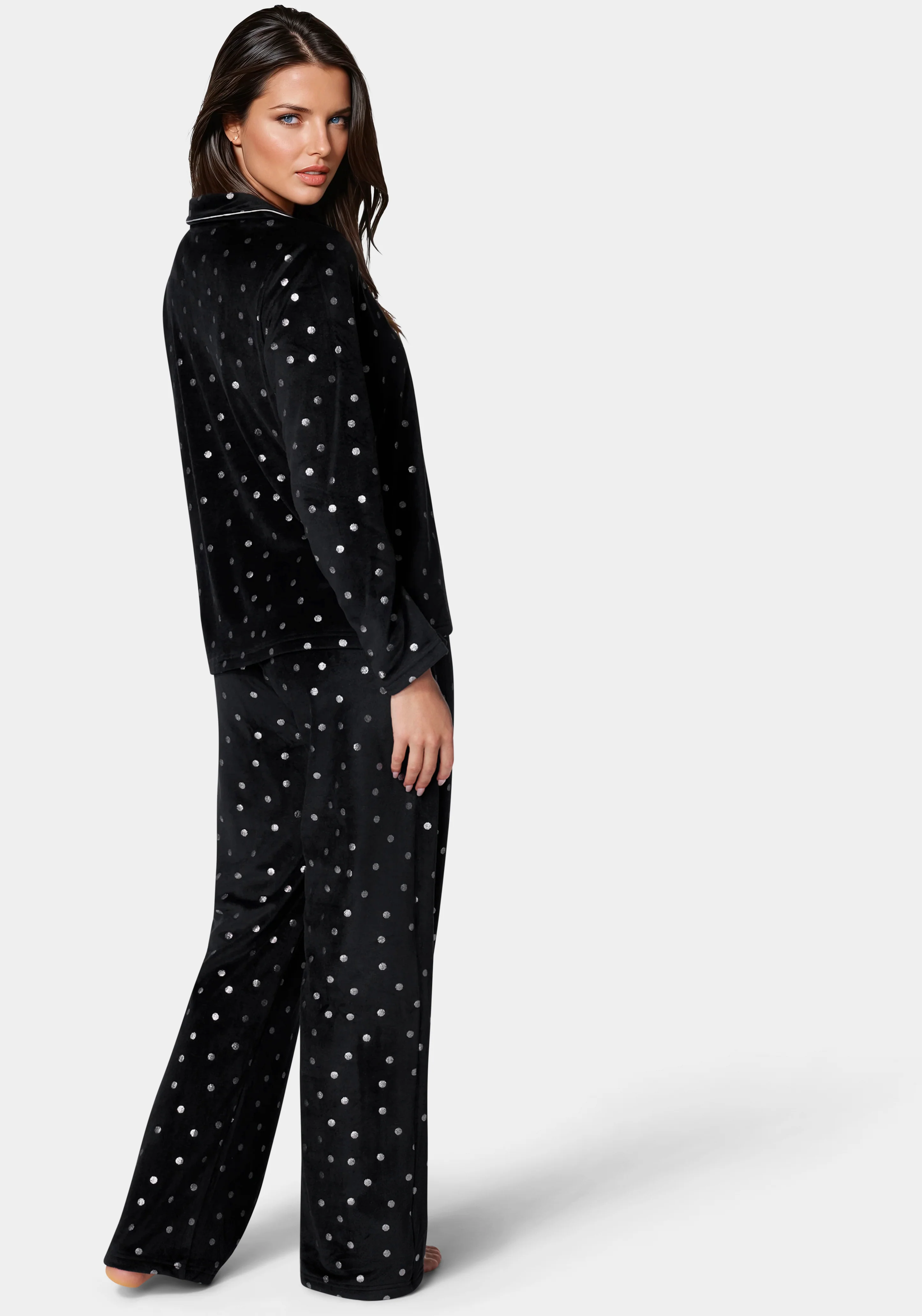 Silver Foil Plush Pajama Set - Image 3