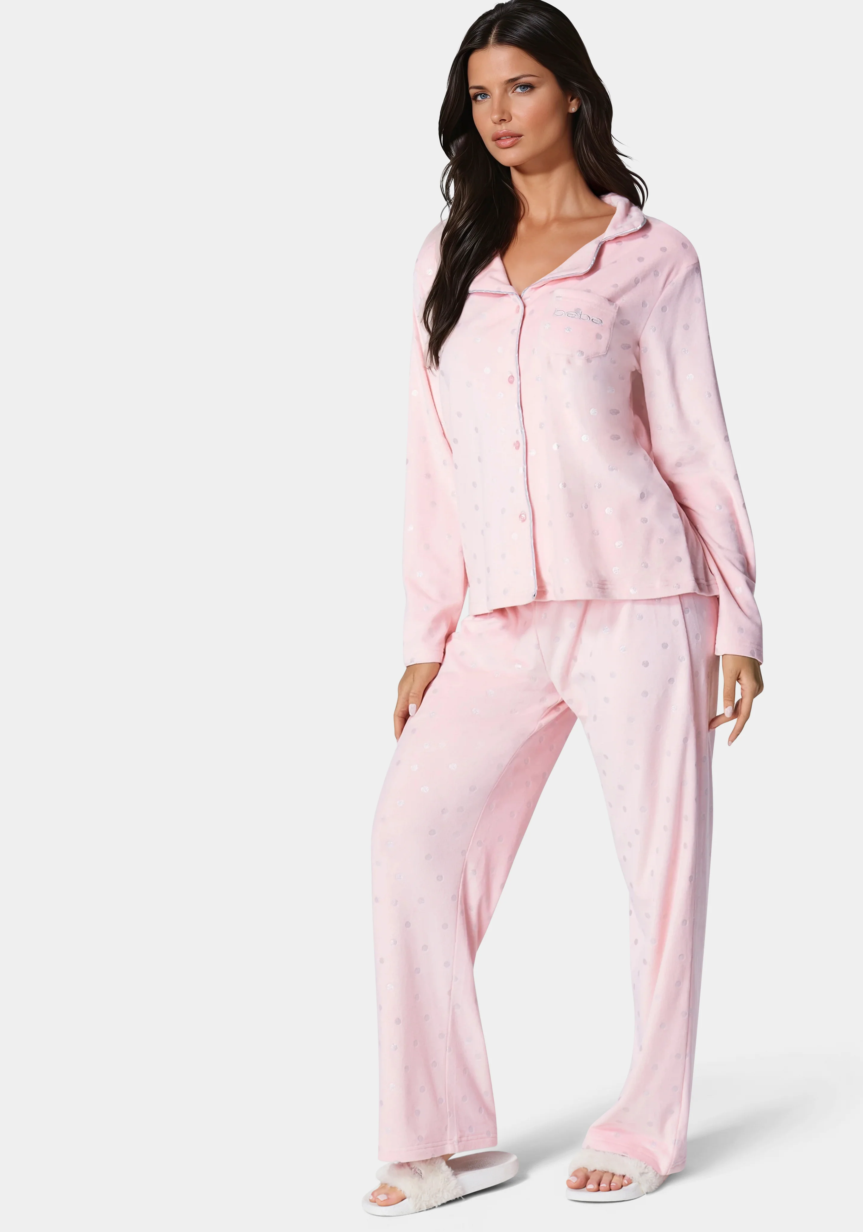 Silver Foil Plush Pajama Set - Image 2