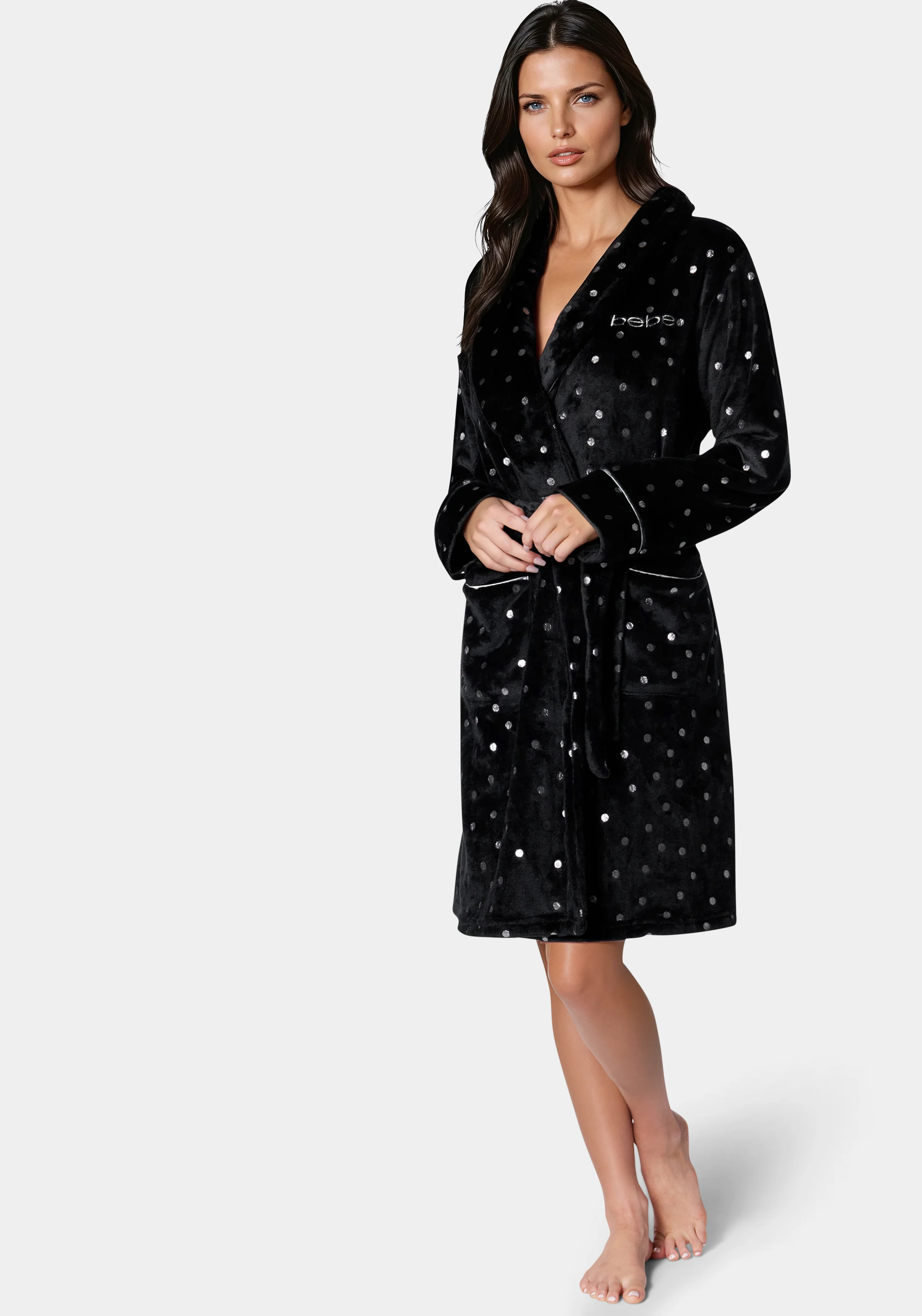 Sliver Foil Plush Robe