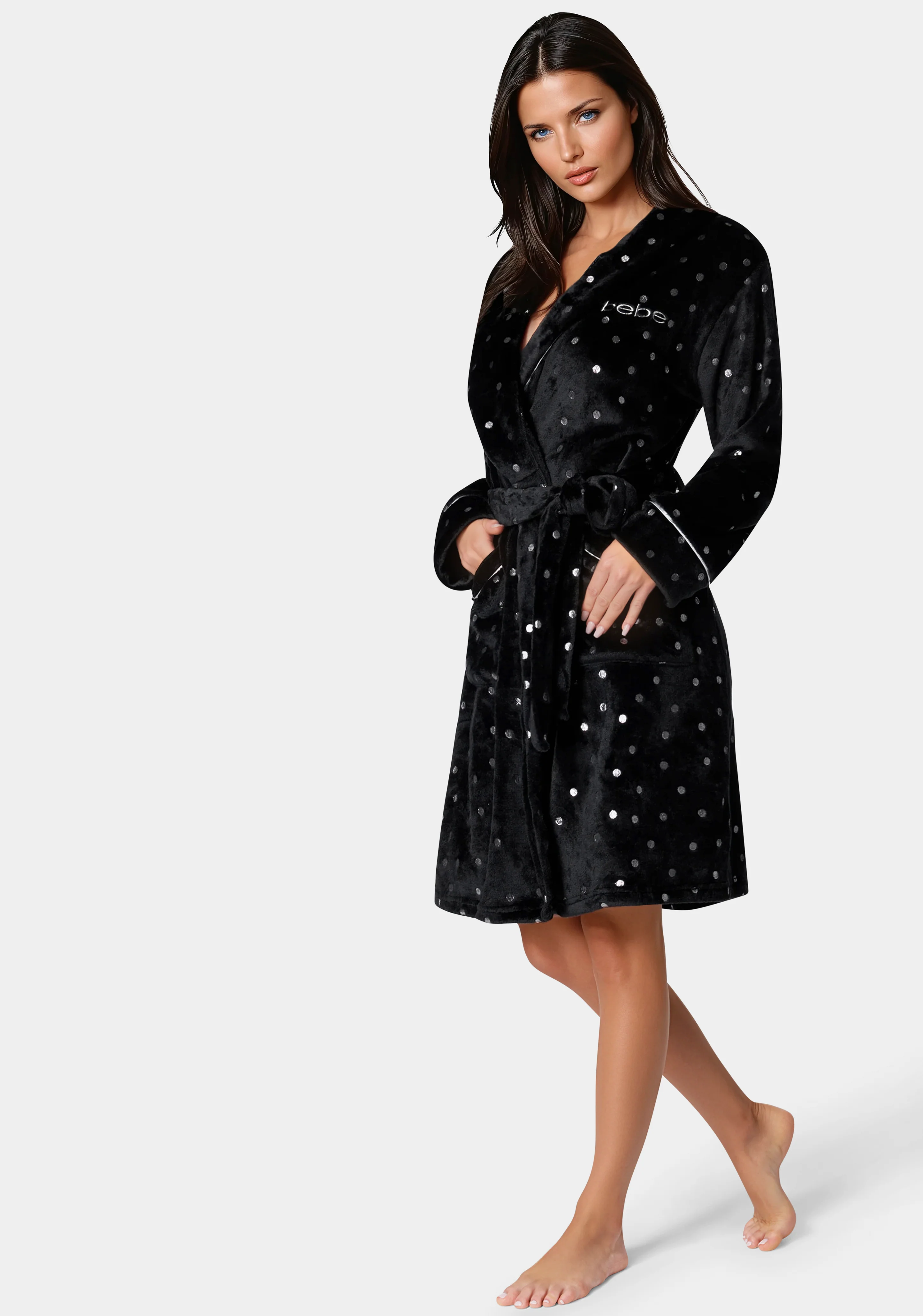 Sliver Foil Plush Robe - Image 2