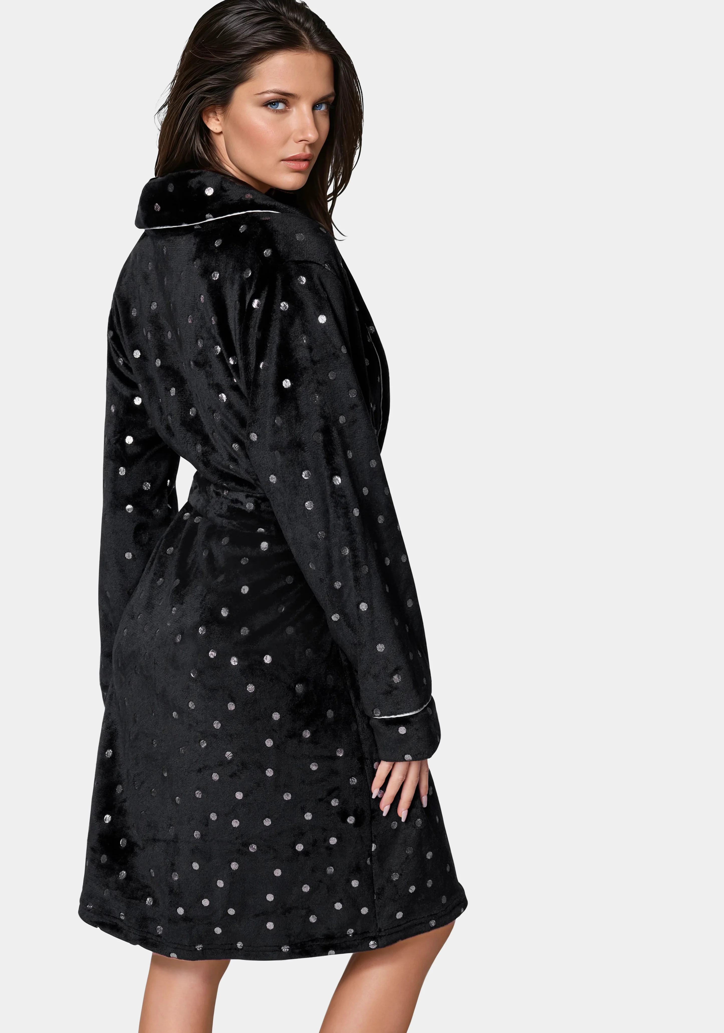 Sliver Foil Plush Robe - Image 3