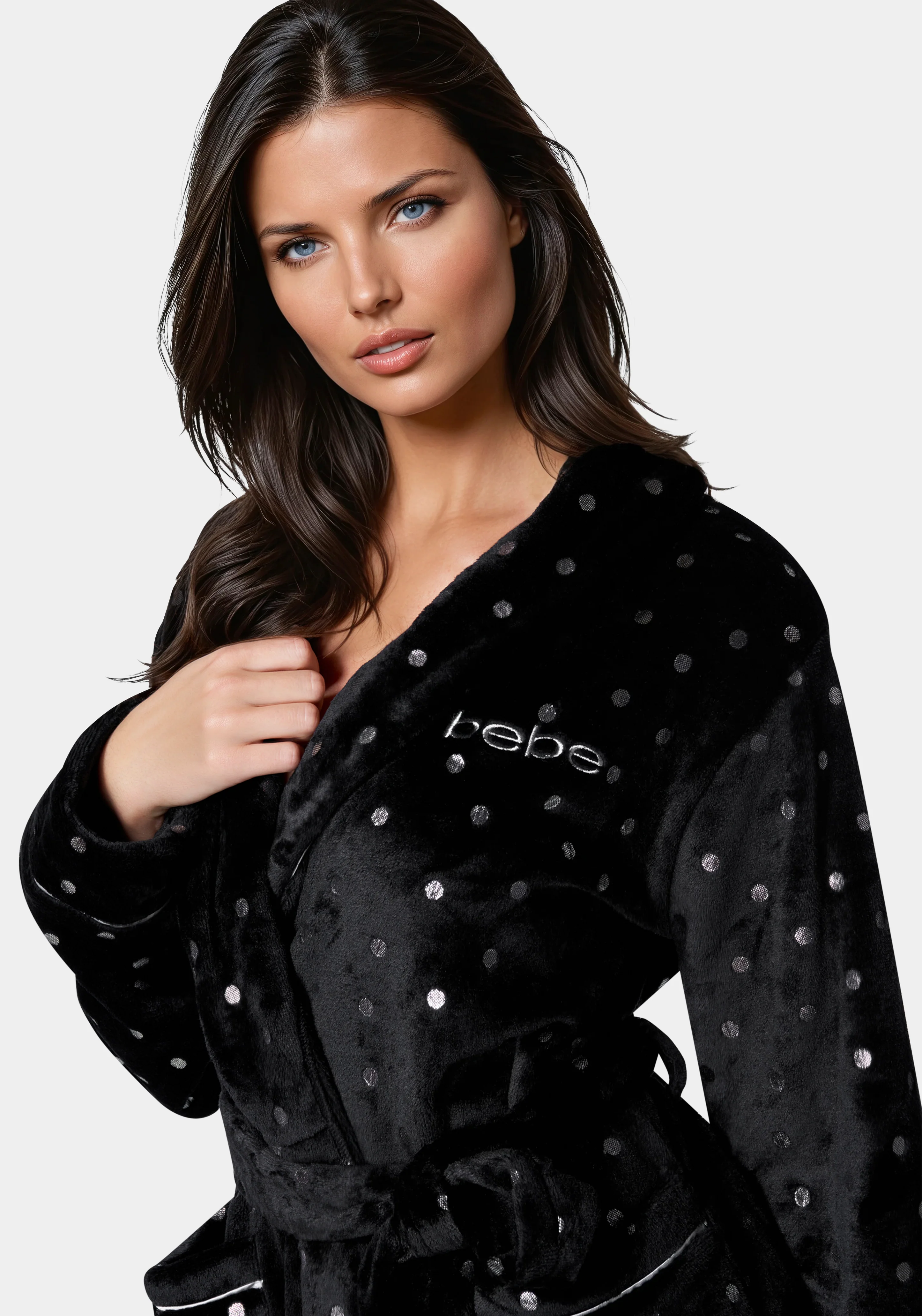 Sliver Foil Plush Robe - Image 4