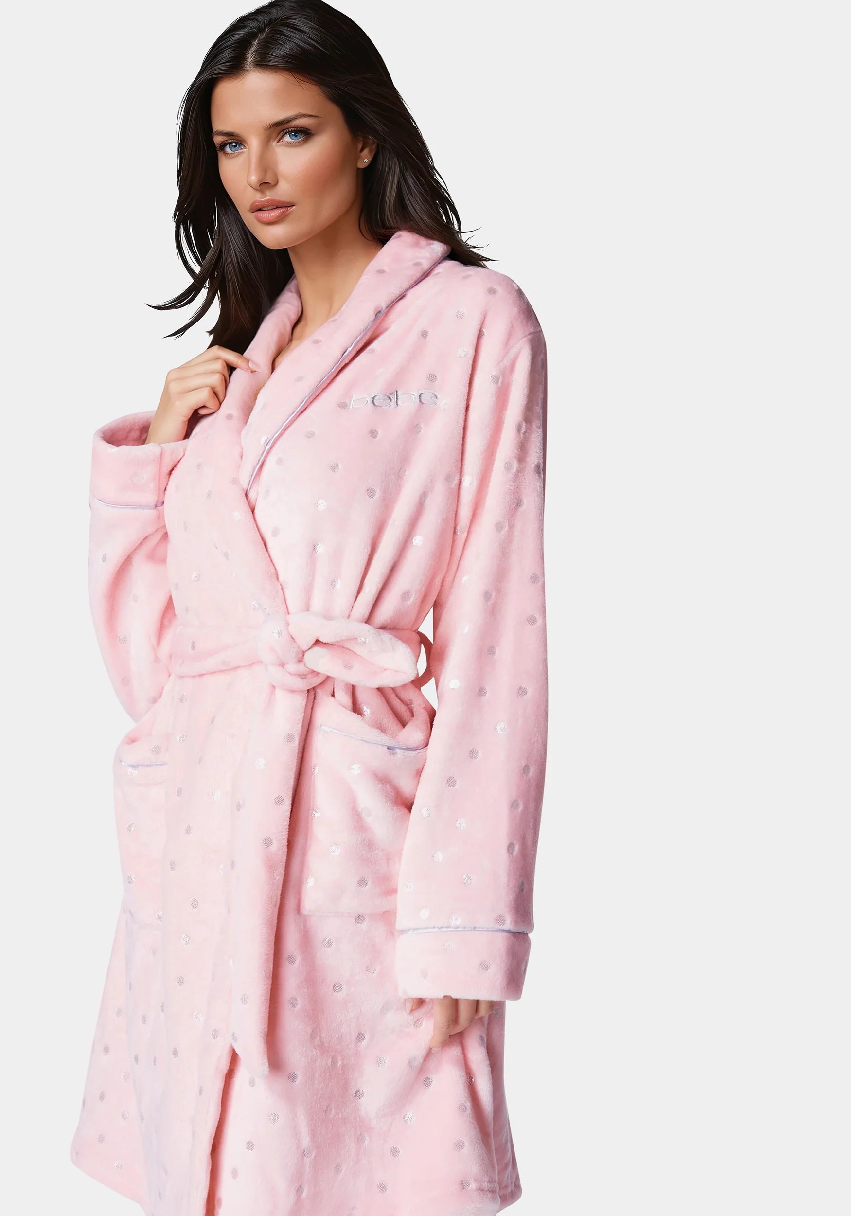 Sliver Foil Plush Robe - Image 2