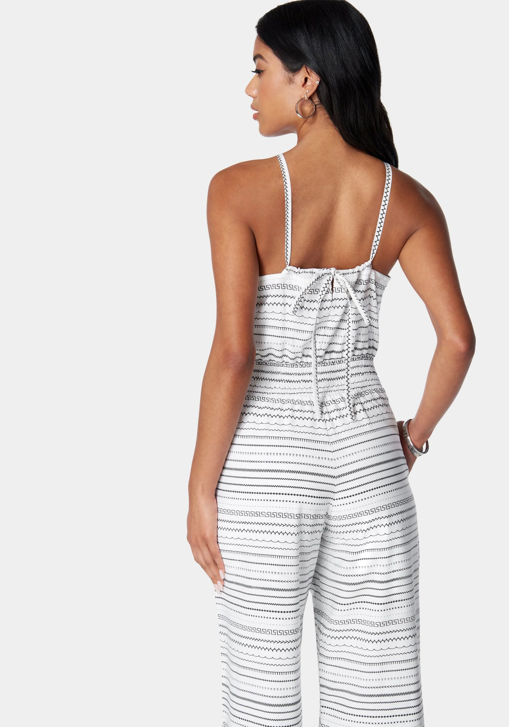 Smocked Waist Halter Jumpsuit - Image 3