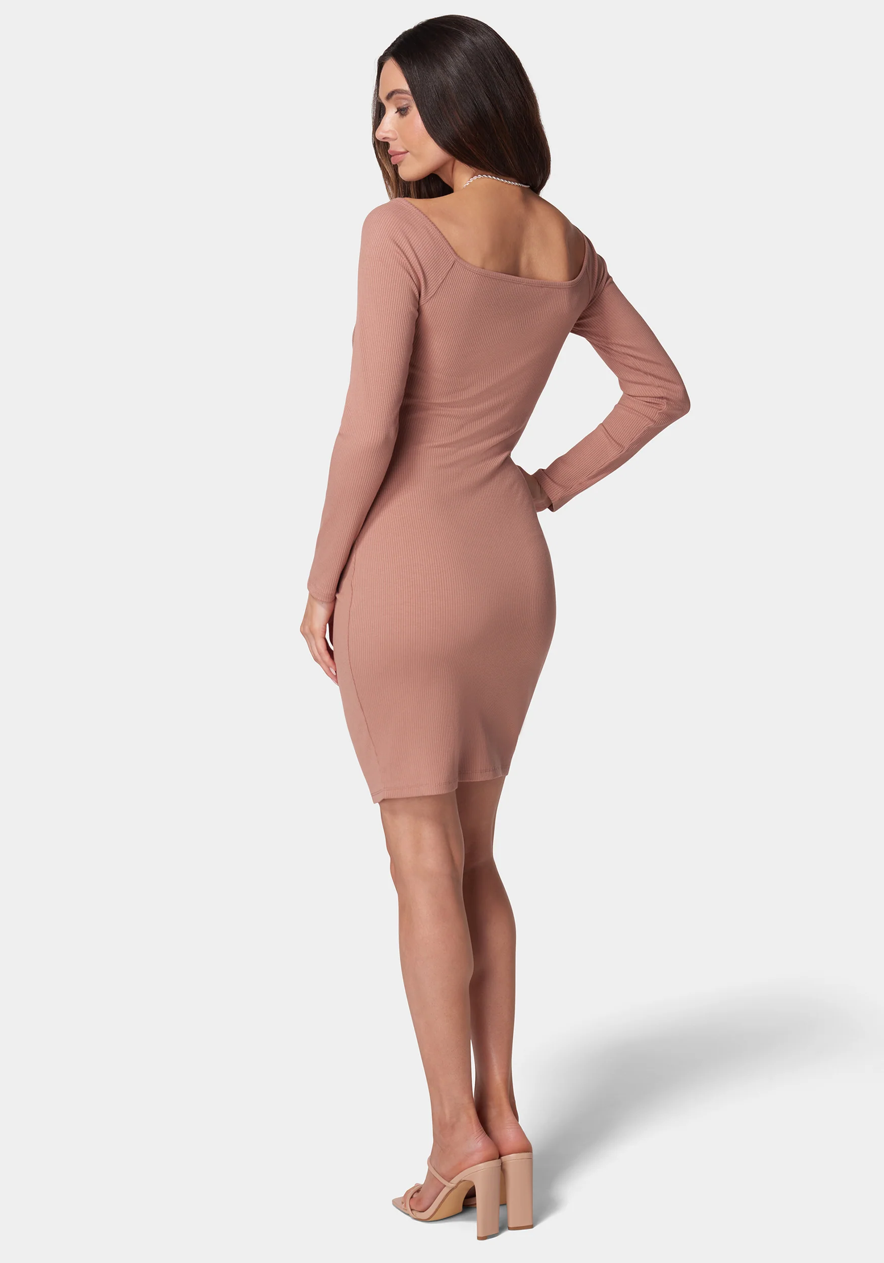 Snap Rib Knit Jersey Dress - Image 3