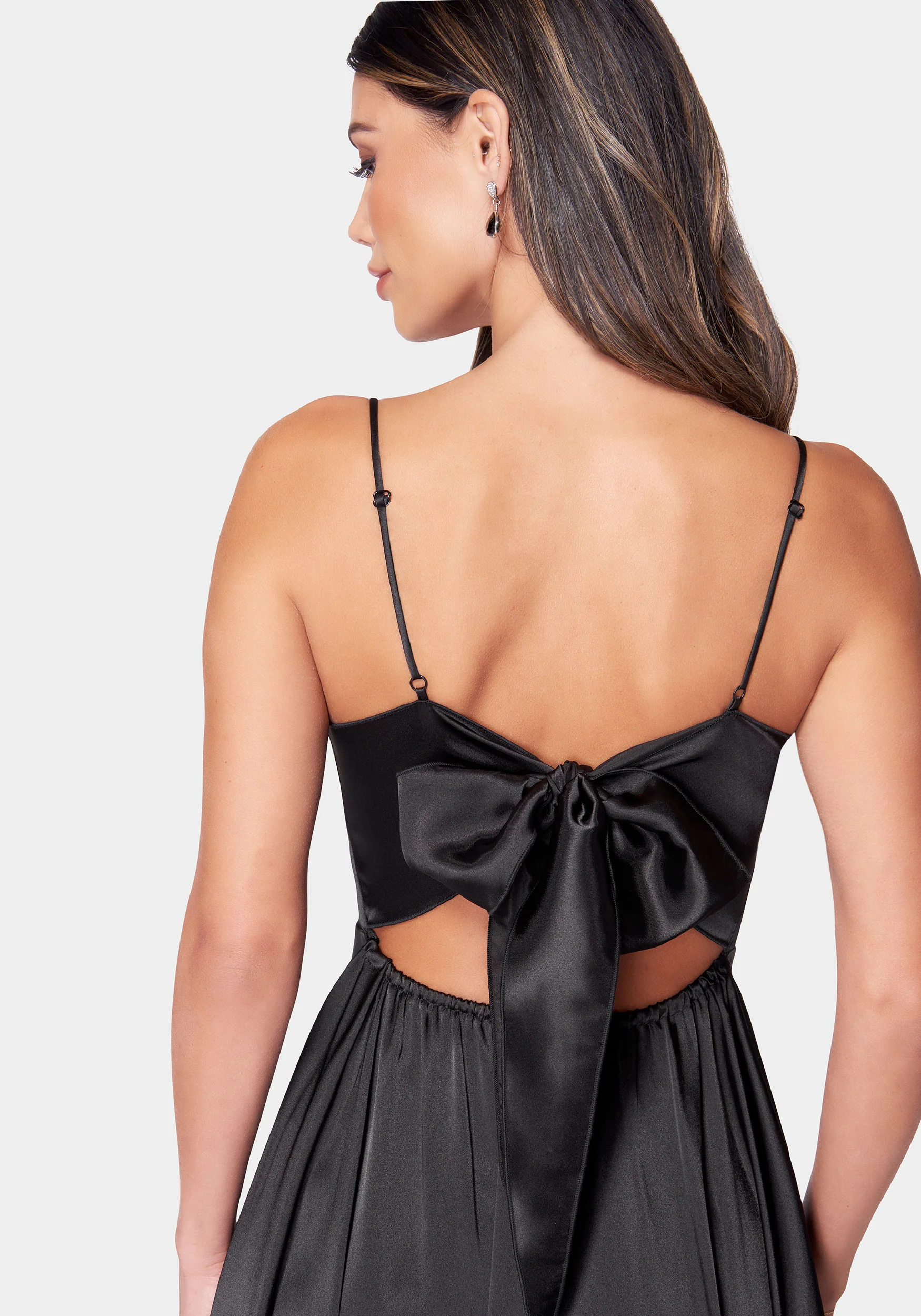 Solid Satin Sharkbite Dress - Image 4