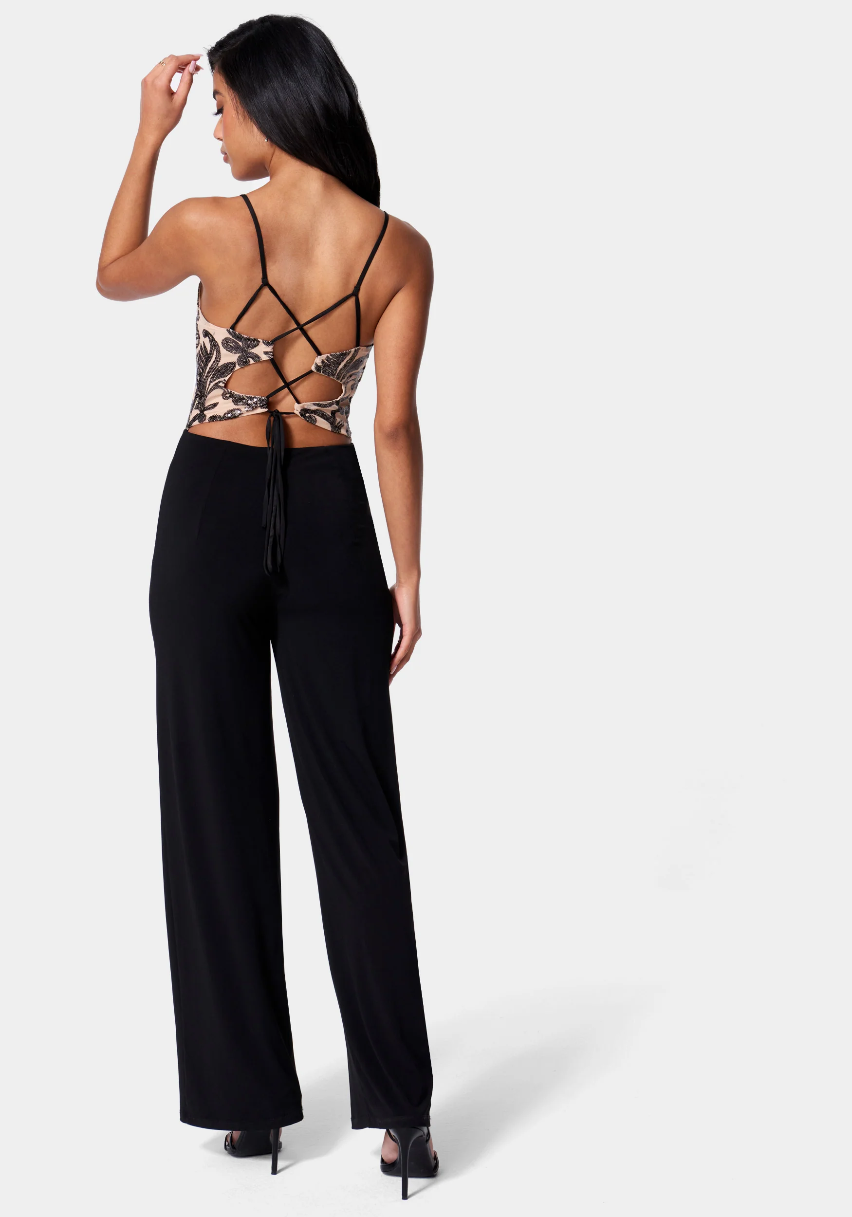 Sparkle Mesh Jumpsuit - Image 3