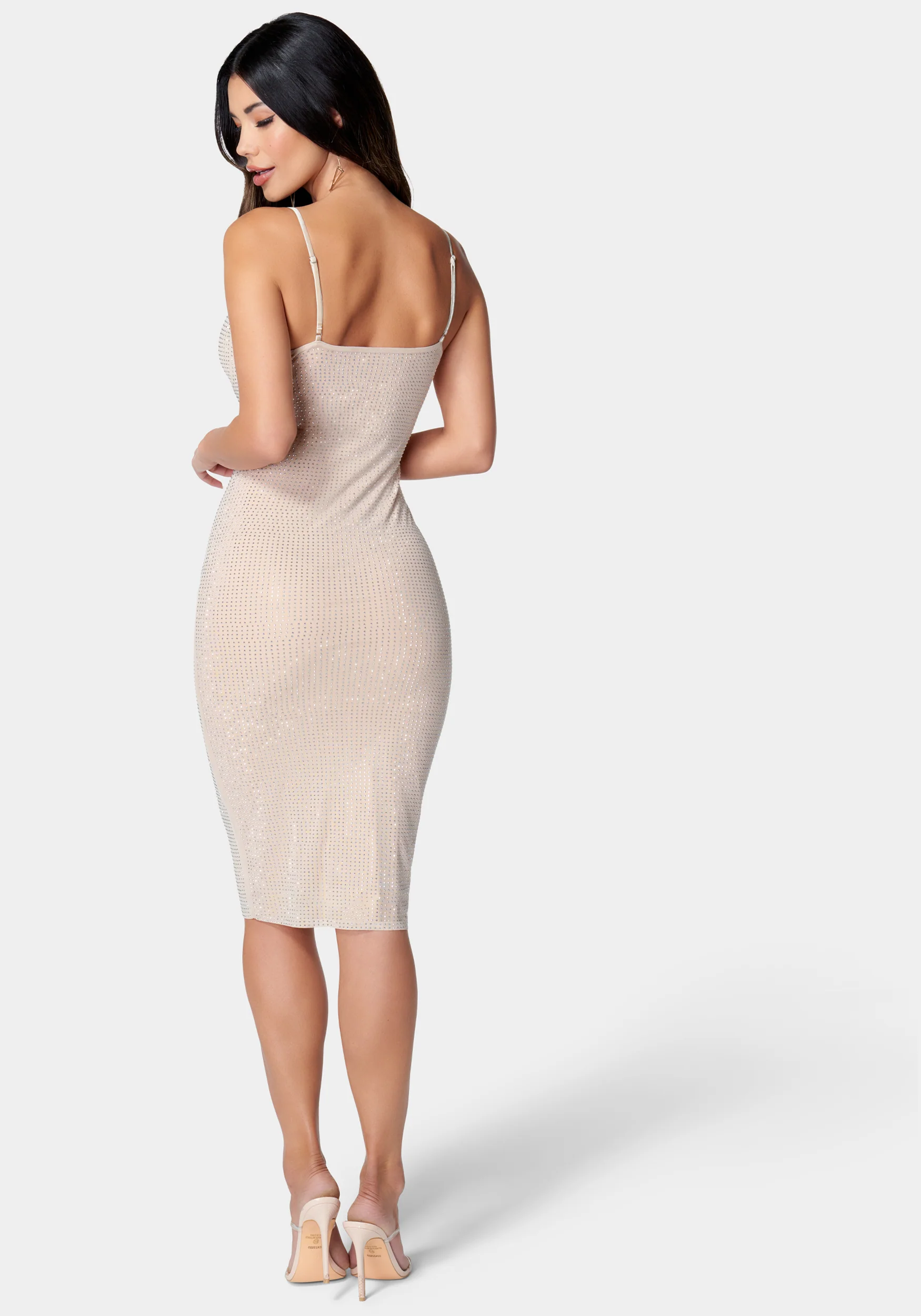 Sparkle Square Neck Midi Dress - Image 3